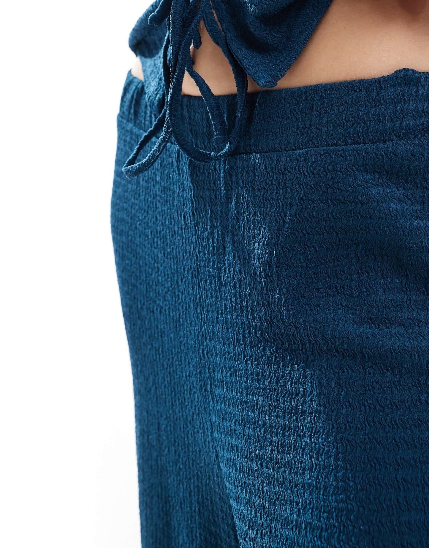 Vero Moda textured jersey trouser co - ord in navy - ASOS Sample Sale EU Store