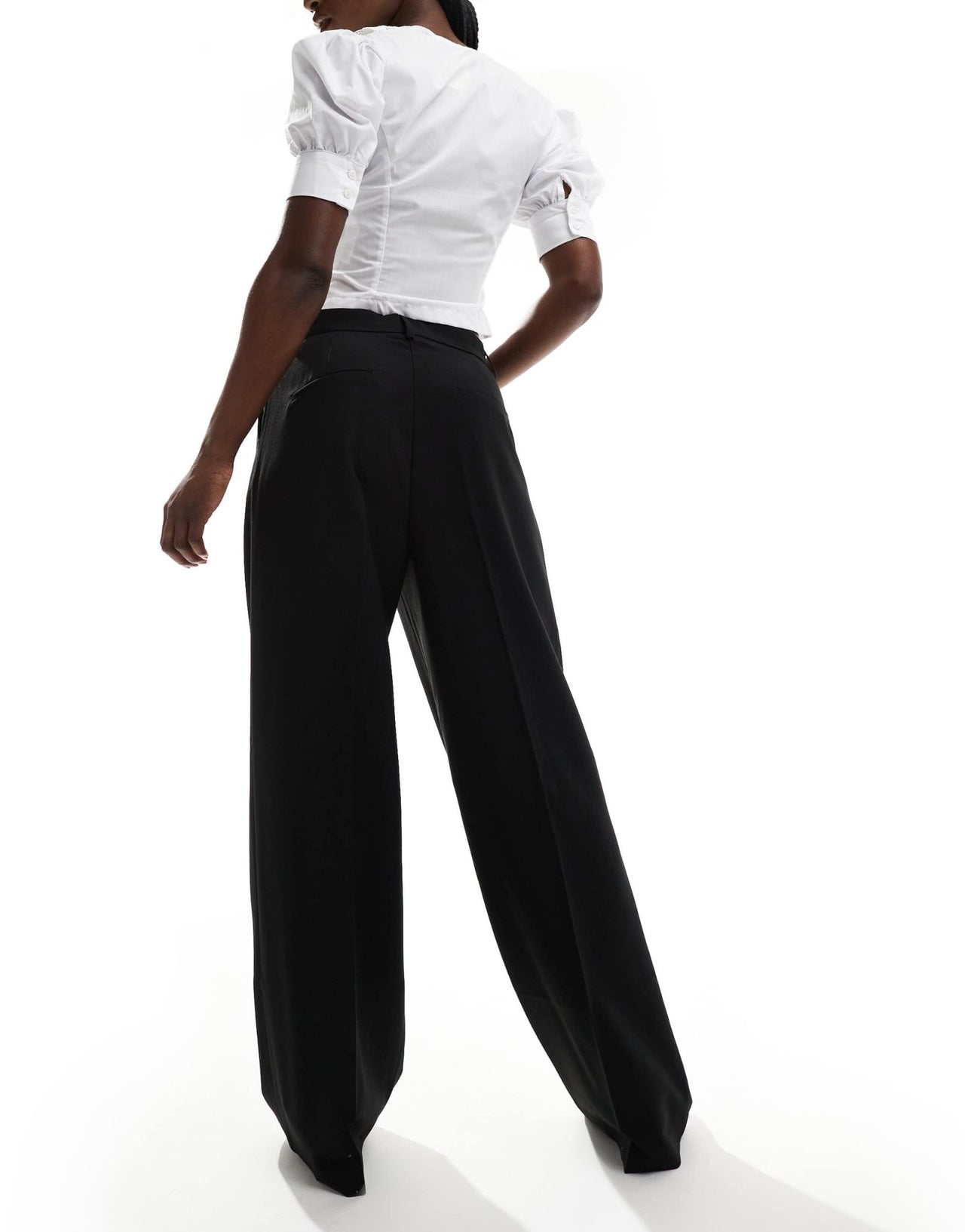 Vero Moda wide leg dad trousers in black - ASOS Sample Sale EU Store
