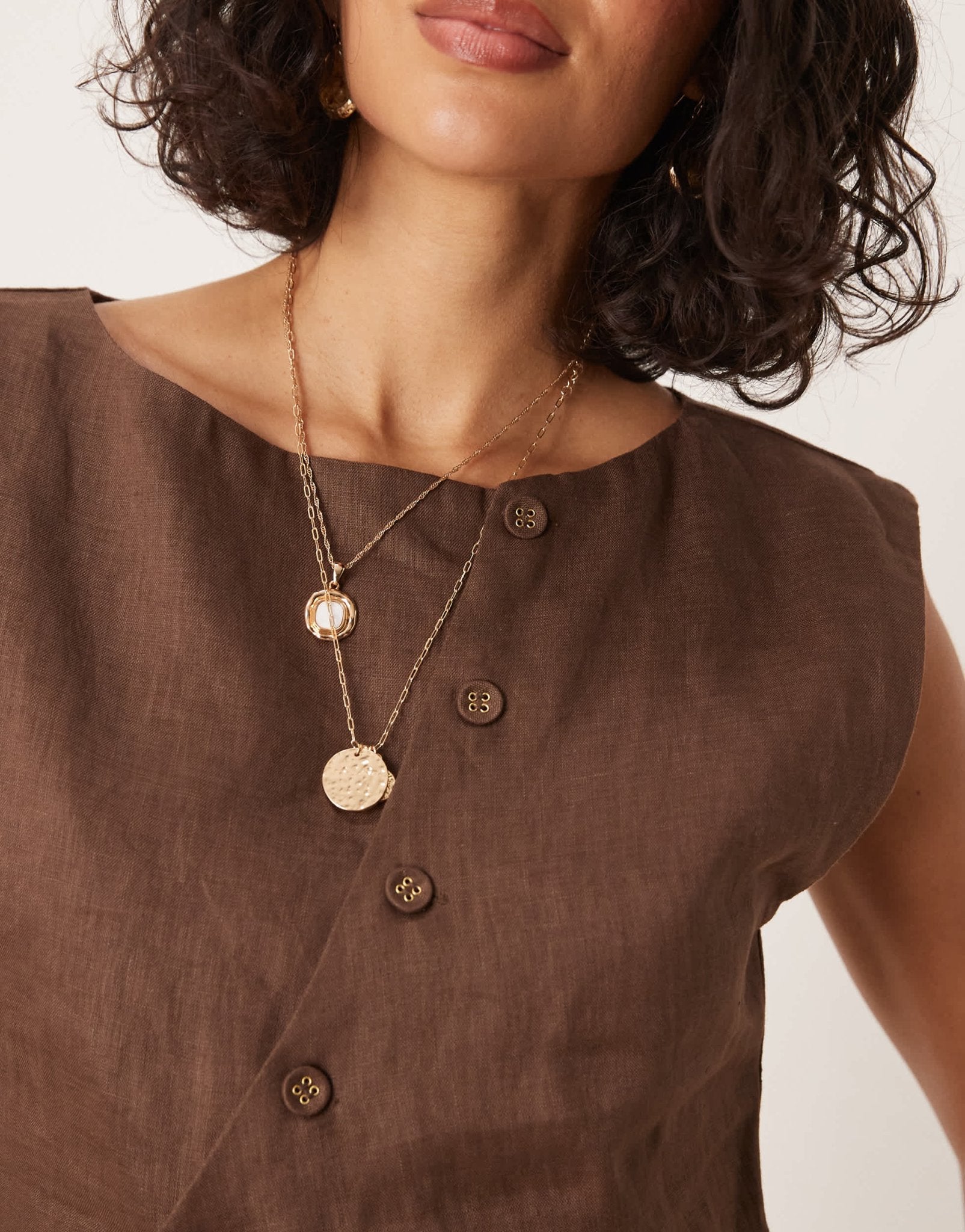 VRG GRL aria linen vest in chocolate brown co - ord - ASOS Sample Sale EU Store