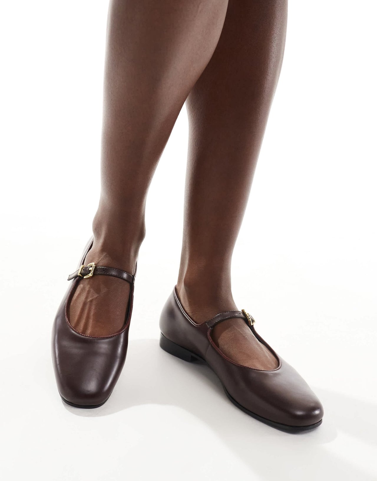 Walk London Bella ballerina shoe in burgundy leather - ASOS Sample Sale EU Store