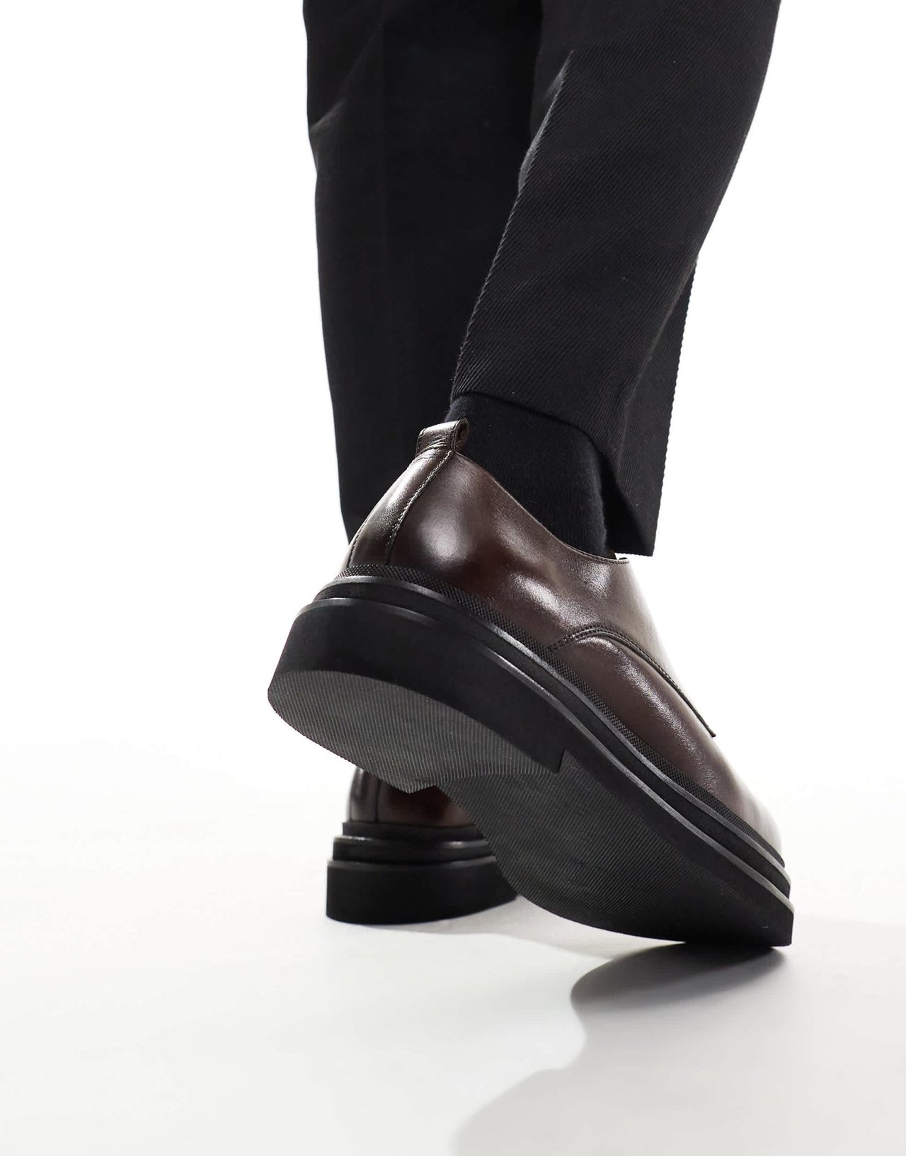 Walk London Brooklyn Derby shoe in brown leather - ASOS Sample Sale EU Store