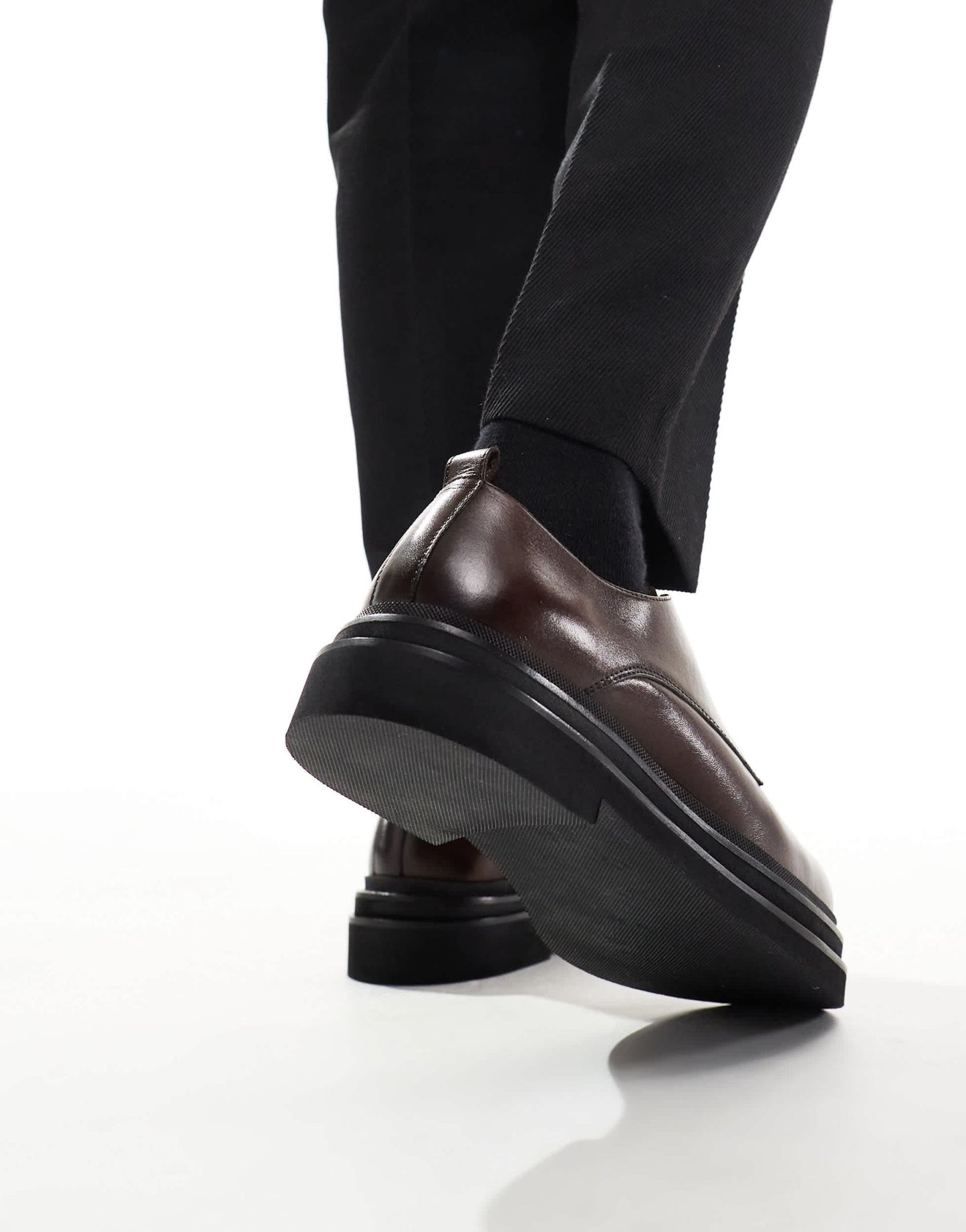 Walk London Brooklyn Derby shoe in brown leather - ASOS Sample Sale EU Store