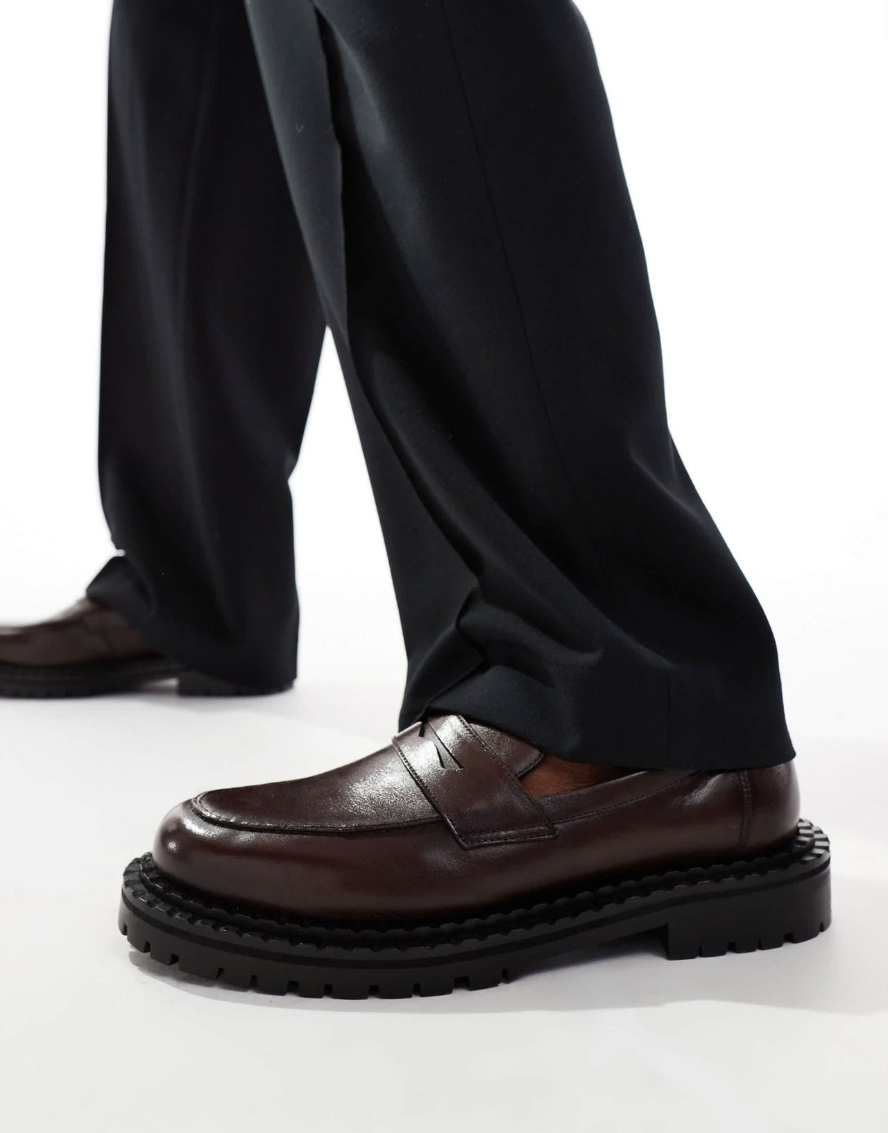 Walk London Jagger saddle loafer in brown leather - ASOS Sample Sale EU Store