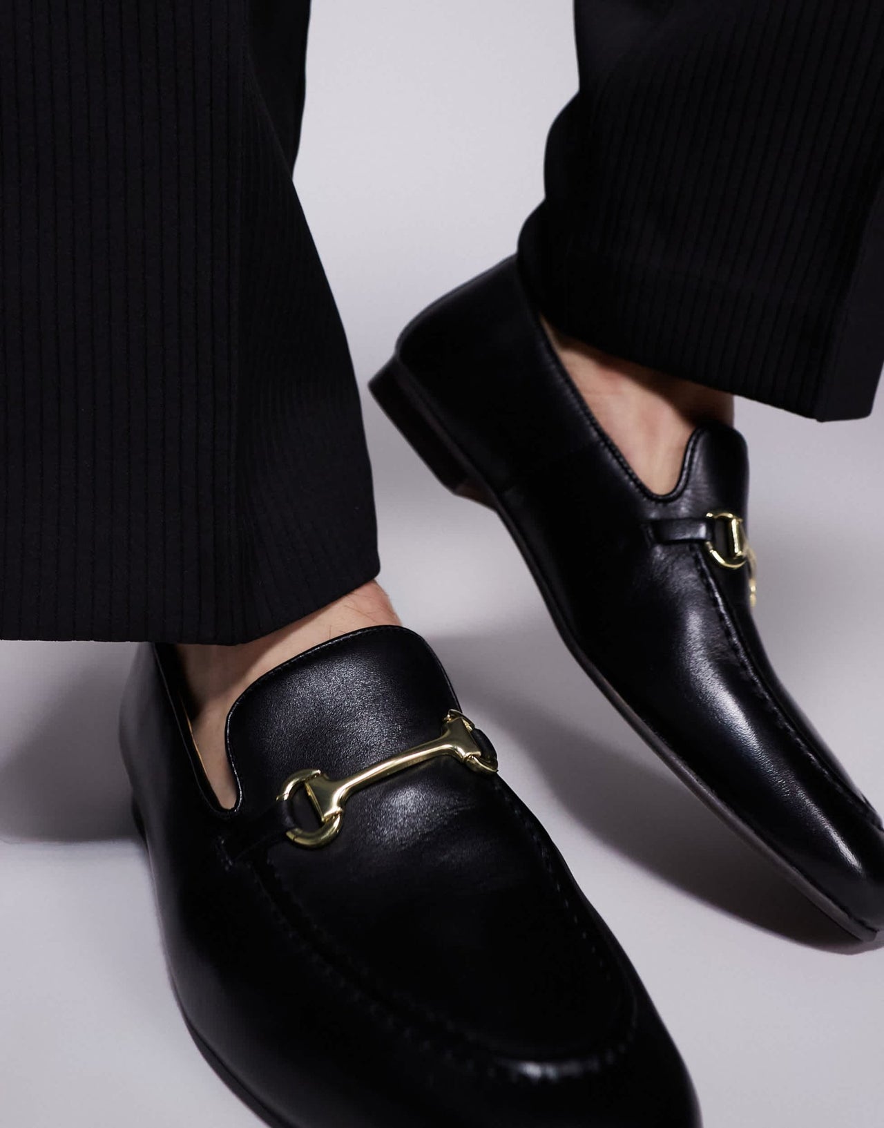 Walk London Trent Trim loafer in black leather - ASOS Sample Sale EU Store