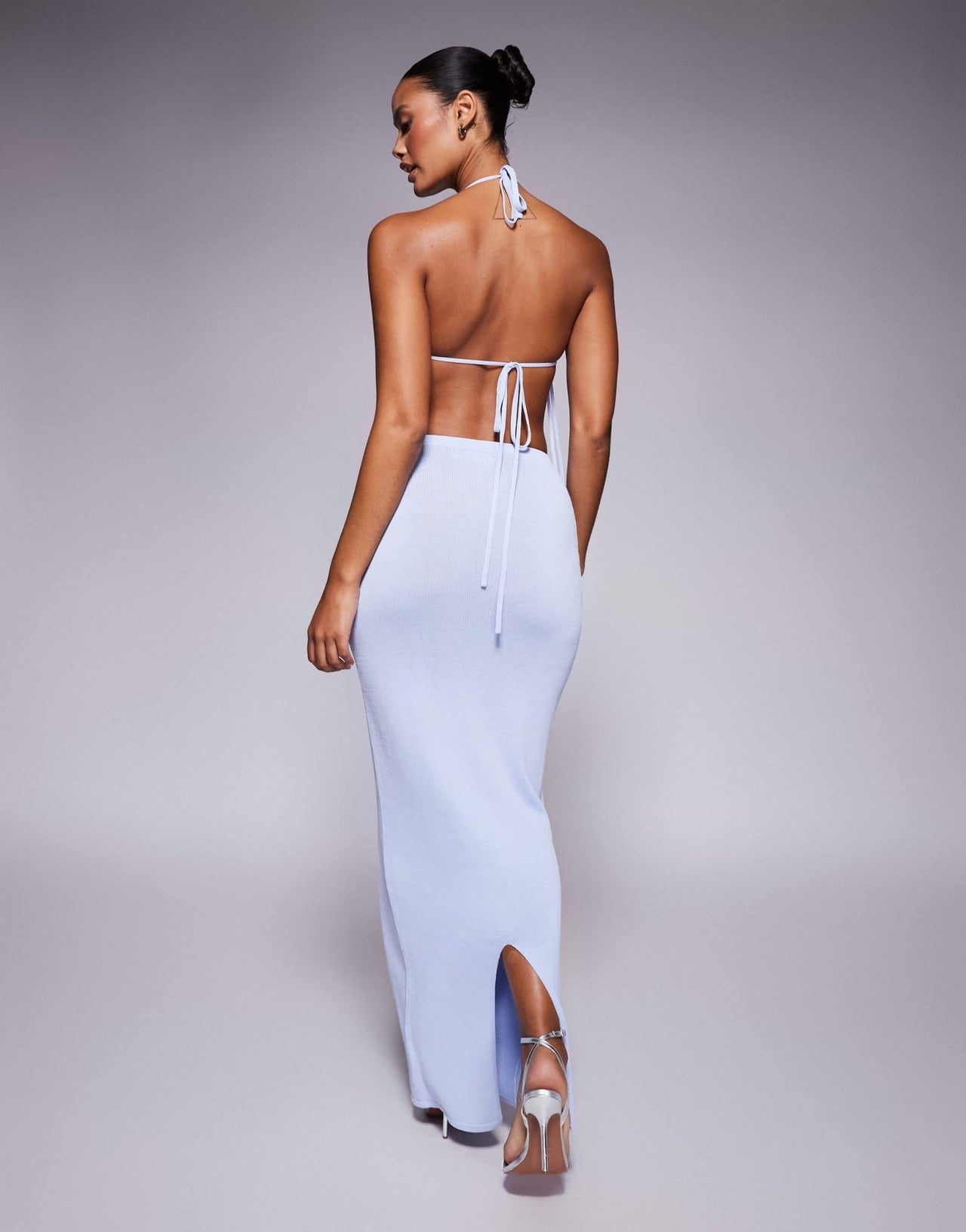 Wanderdoll Delilah knitted corsage detail maxi skirt co - ord in baby blue - ASOS Sample Sale EU Store