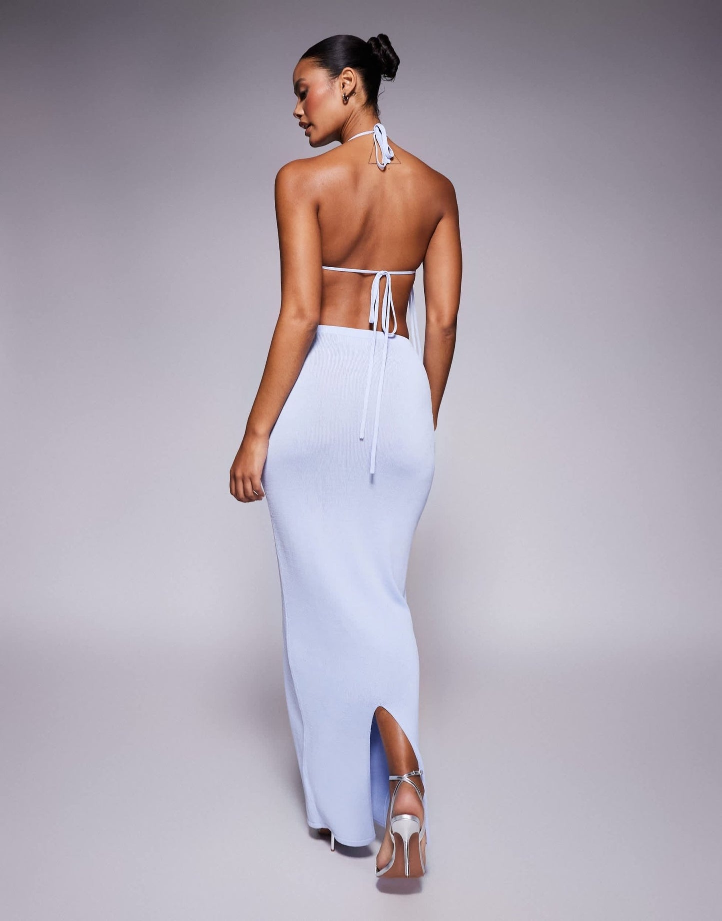 Wanderdoll Delilah knitted corsage detail maxi skirt co - ord in baby blue - ASOS Sample Sale EU Store