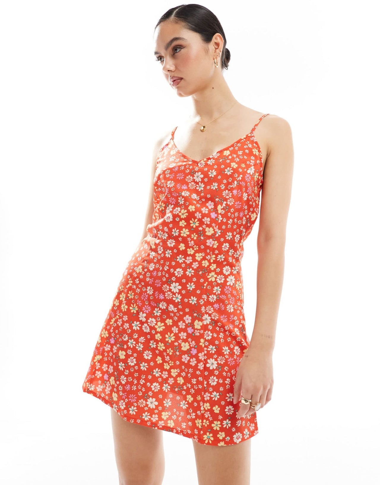 Wednesday's Girl daisy floral cami mini dress in red - ASOS Sample Sale EU Store