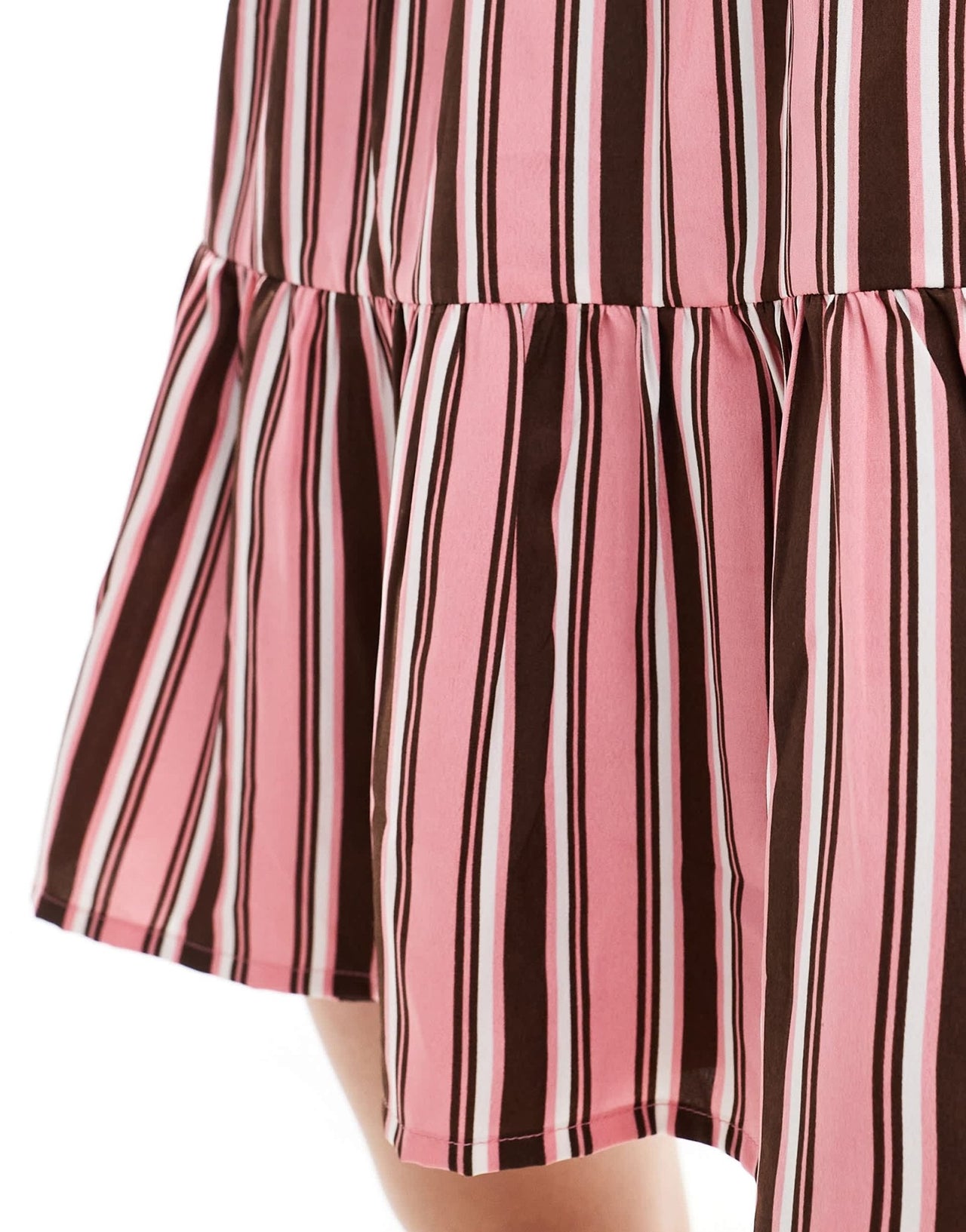 Wednesday's Girl striped tiered wrap smock dress in pink - ASOS Sample Sale EU Store