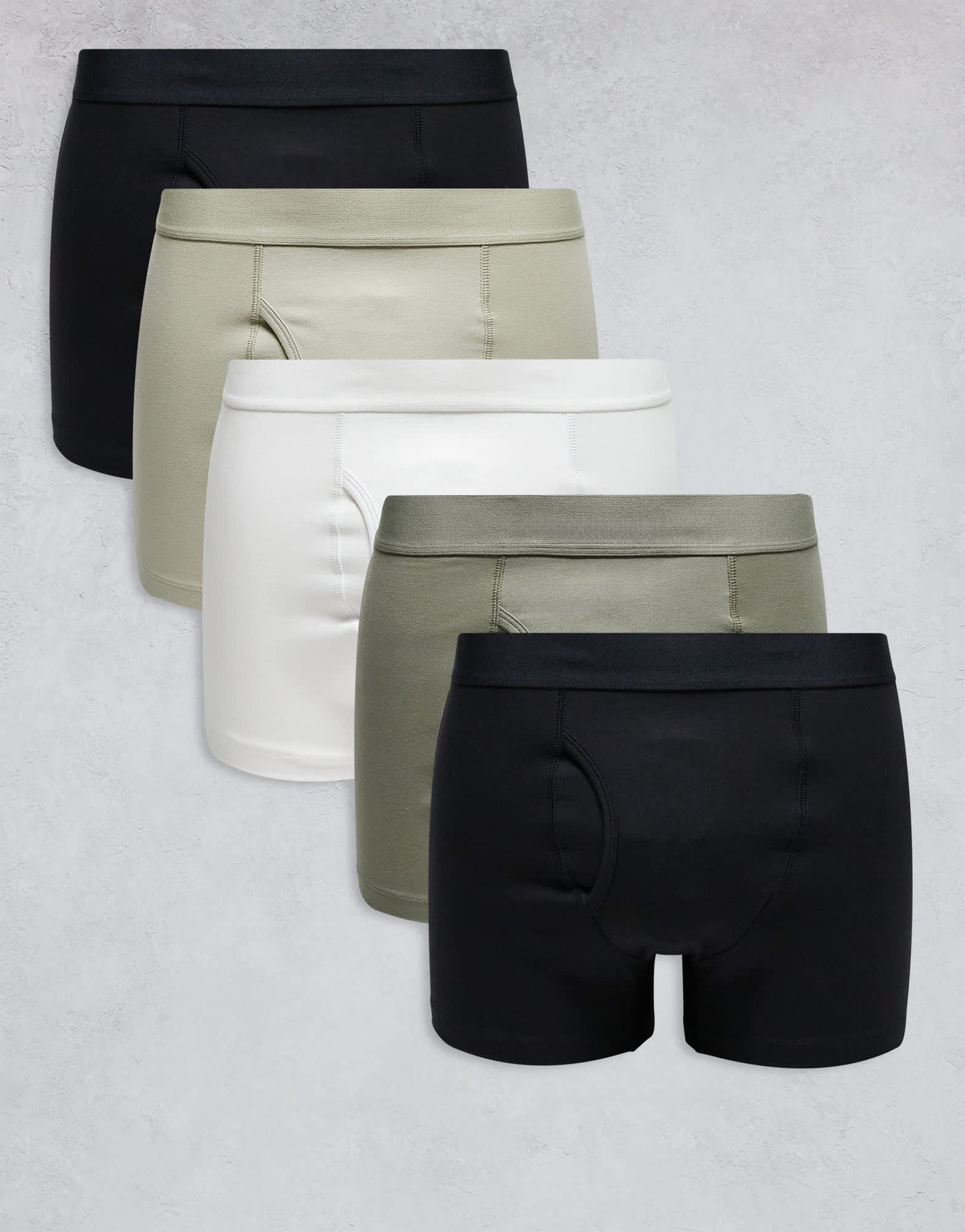 Weekday 5 - pack boxers in black navy khaki and white - ASOS Sample Sale EU Store