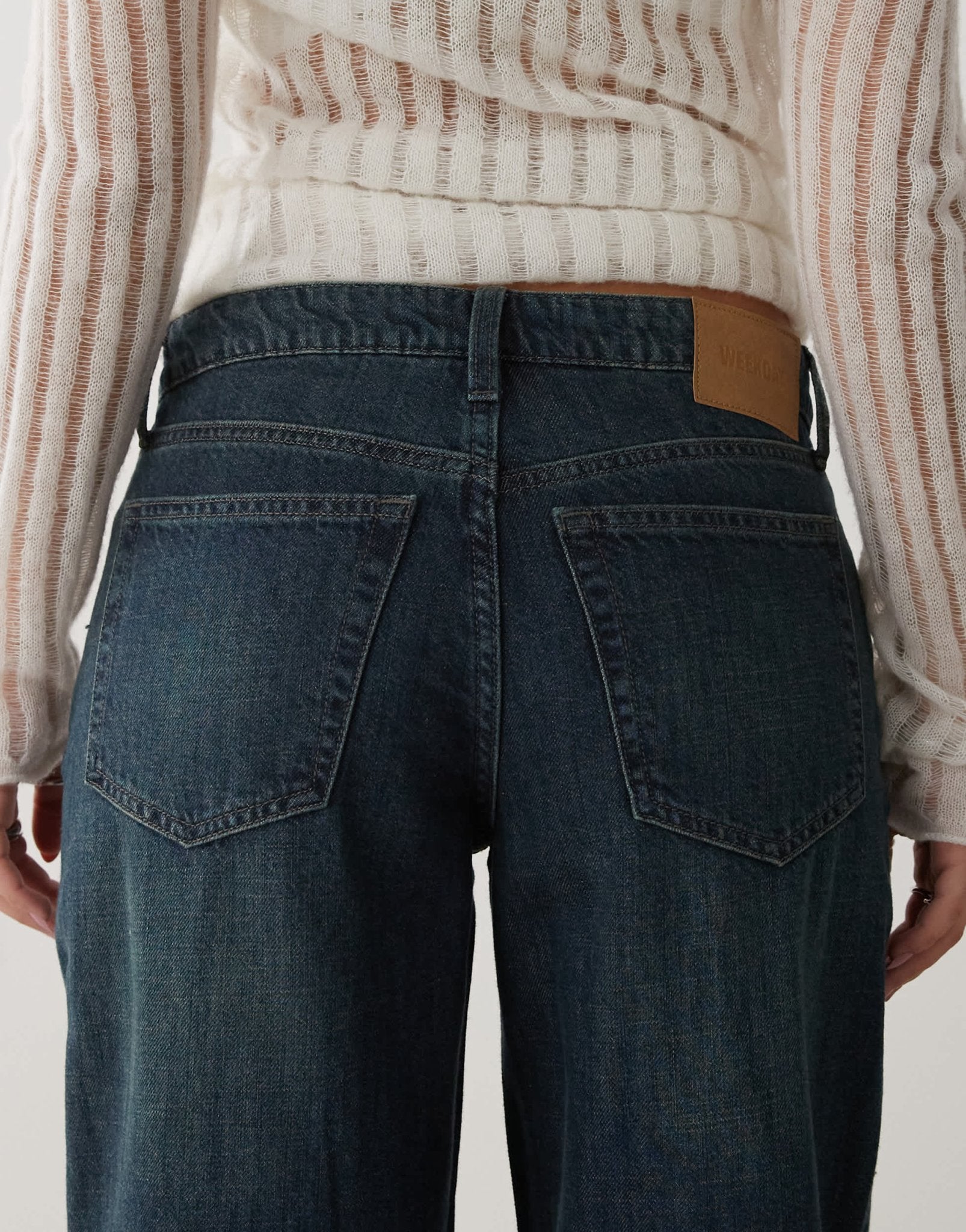 Weekday Ample low waist baggy fit jeans in dark blue wash - ASOS Sample Sale EU Store