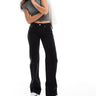 Weekday Arrow low waist regular fit straight leg jeans in tuned black
