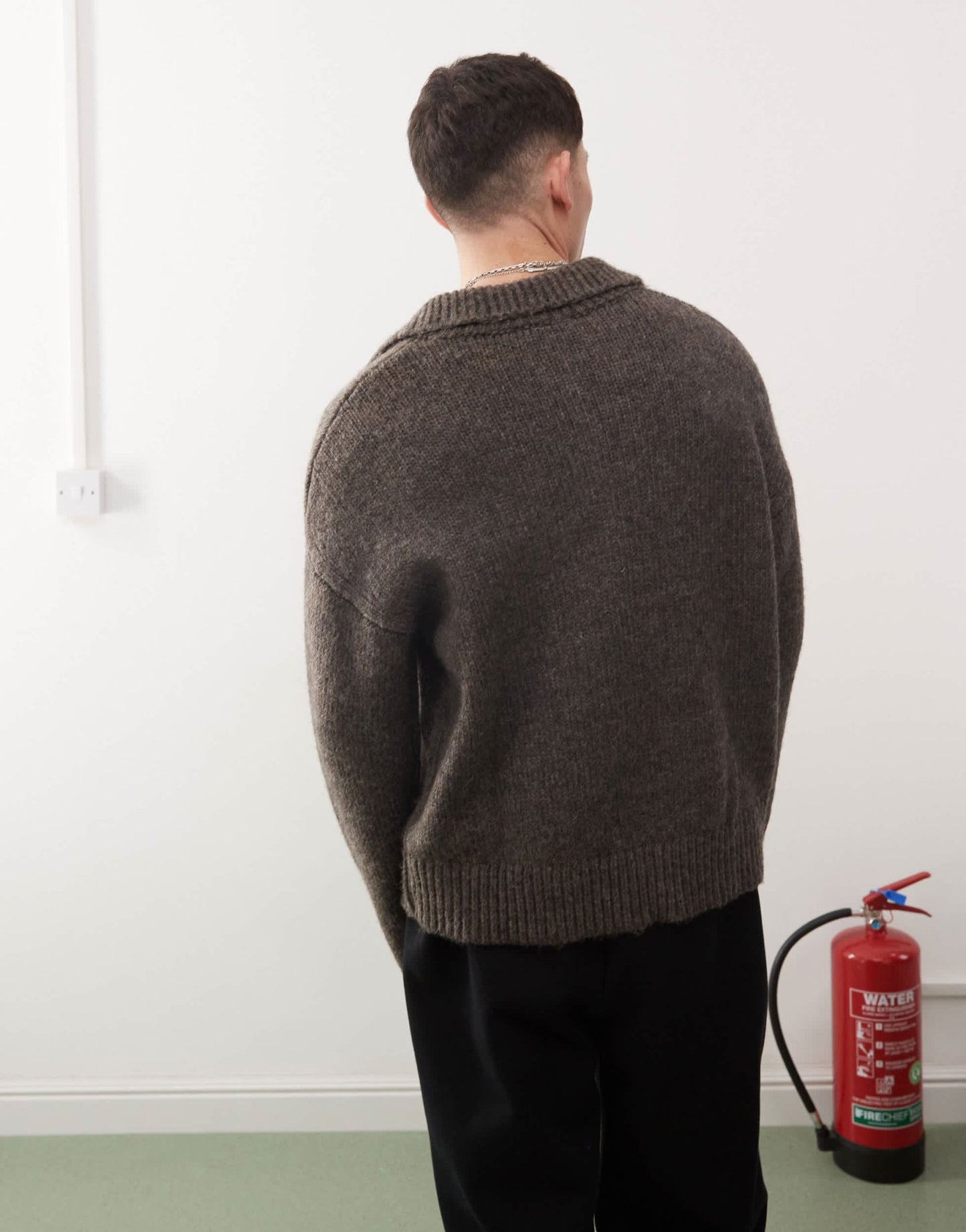 Weekday Bobby wool blend polo jumper in brown - ASOS Sample Sale EU Store