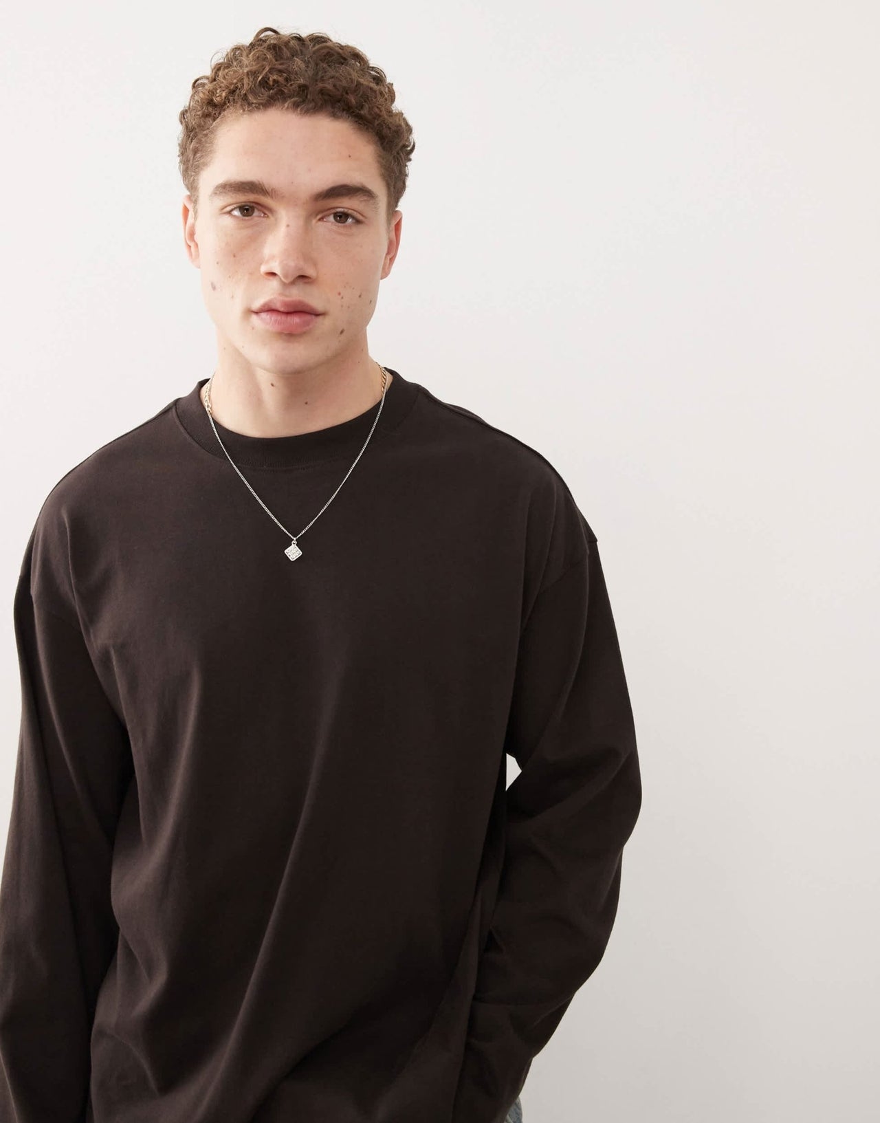 Weekday boxy long sleeve top in brown - ASOS Sample Sale EU Store