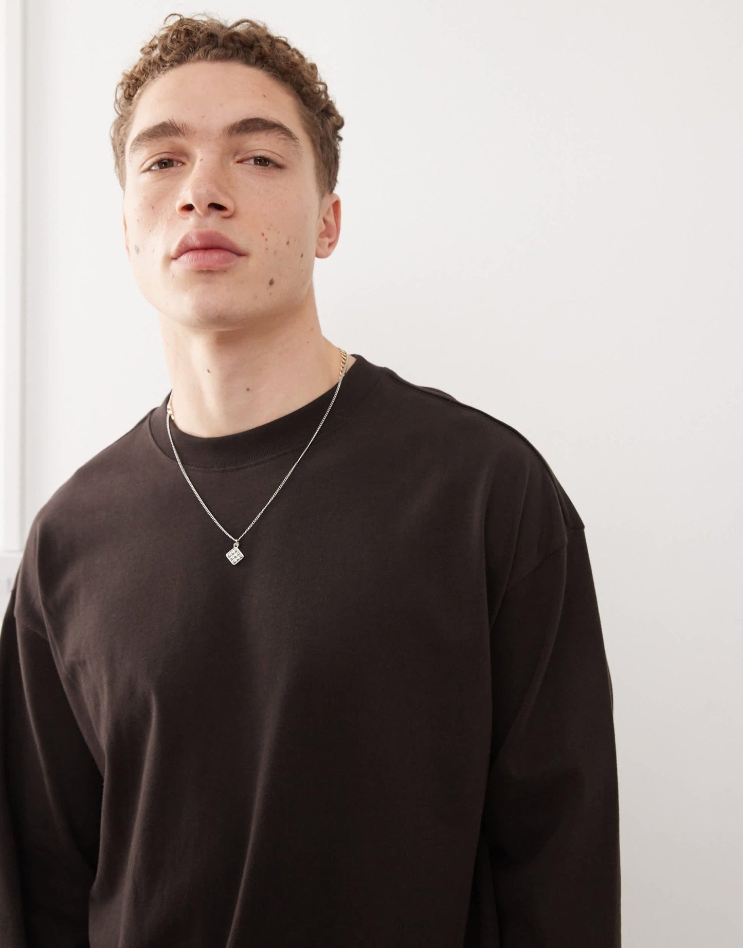 Weekday boxy long sleeve top in brown - ASOS Sample Sale EU Store