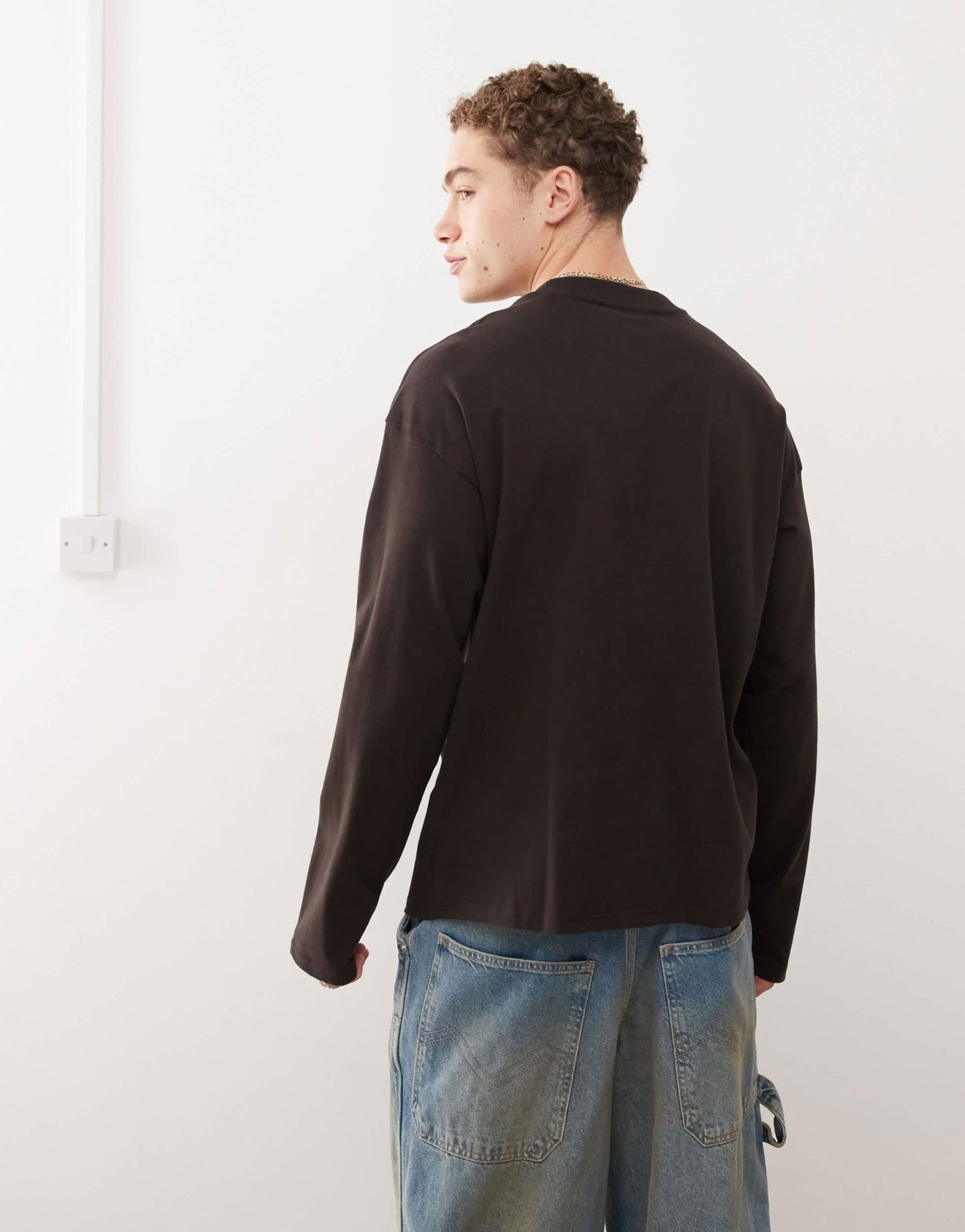 Weekday boxy long sleeve top in brown - ASOS Sample Sale EU Store