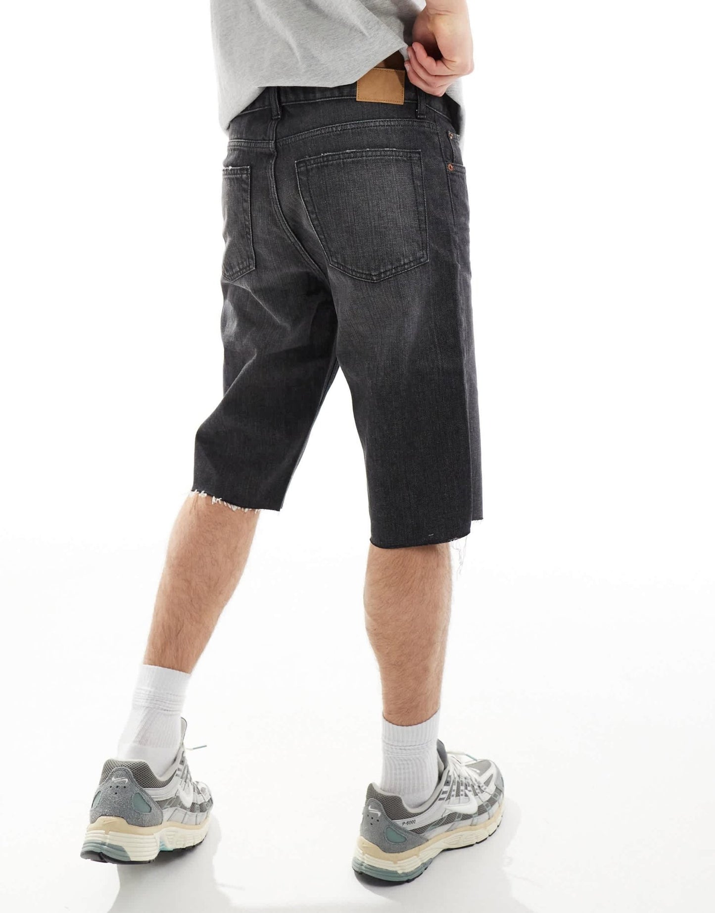 Weekday Civic denim knee length shorts in black wash - ASOS Sample Sale EU Store