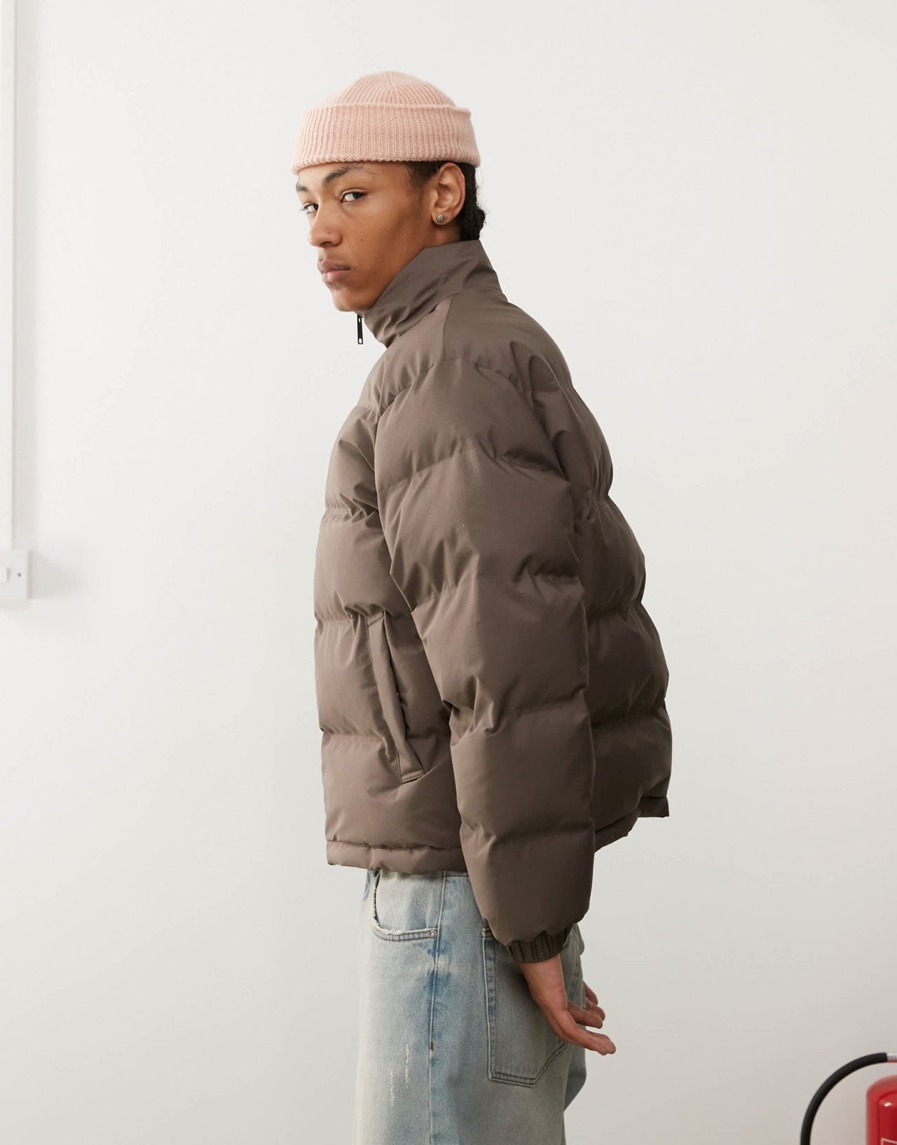 Weekday Cole puffer jacket in dark brown - ASOS Sample Sale EU Store