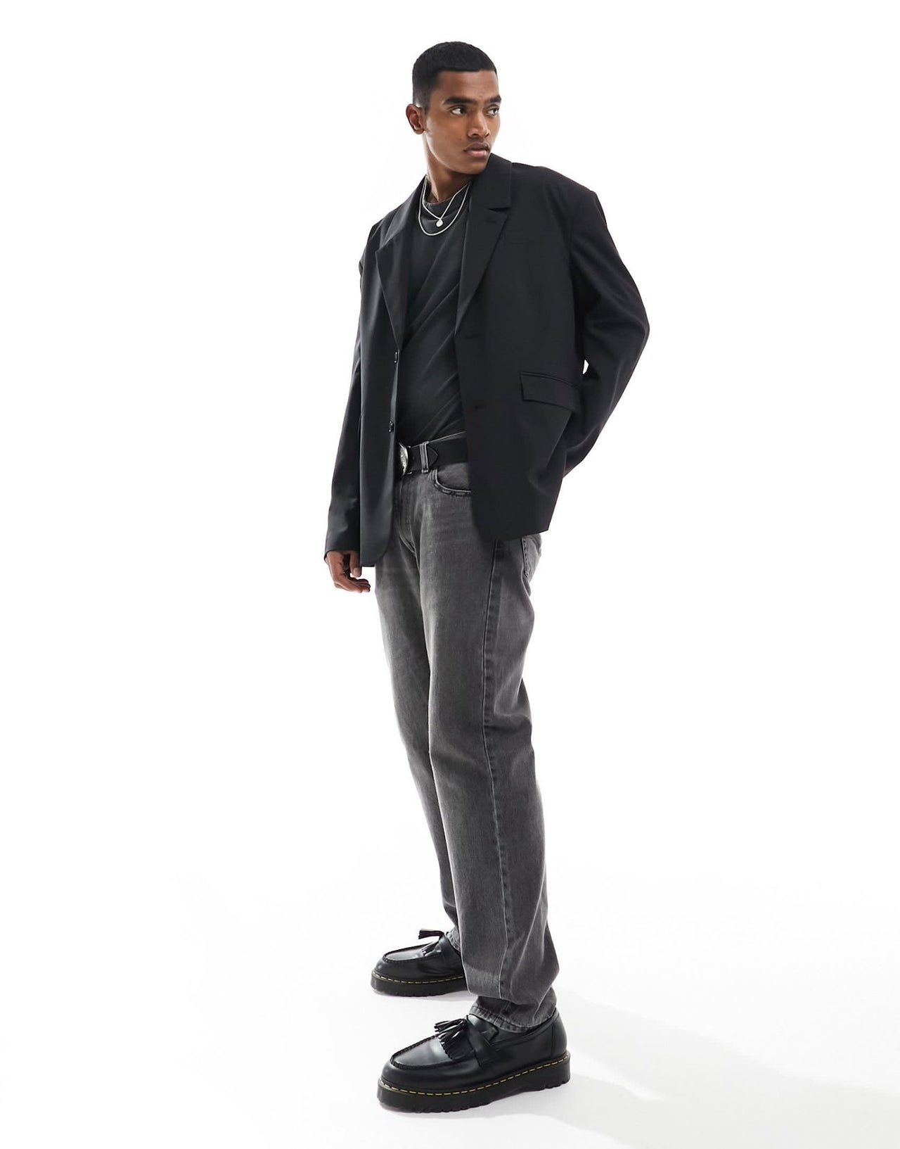 Weekday Eman oversized blazer in black - ASOS Sample Sale EU Store
