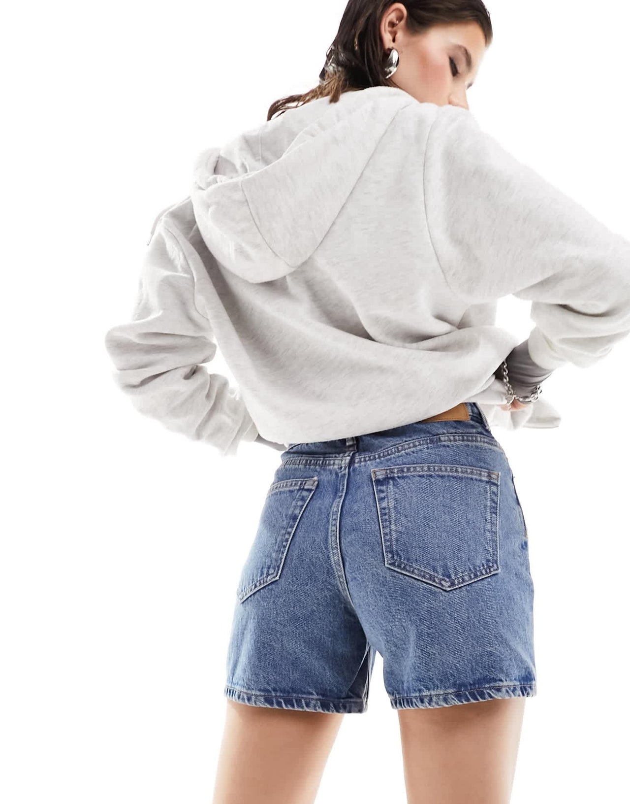 Weekday Eya high waisted denim shorts in 90's blue - ASOS Sample Sale EU Store