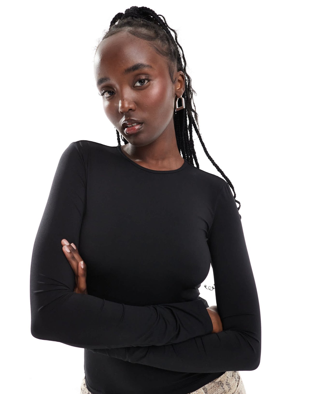 Weekday Fine long sleeve t-shirt in black - ASOS Sample Sale EU Store