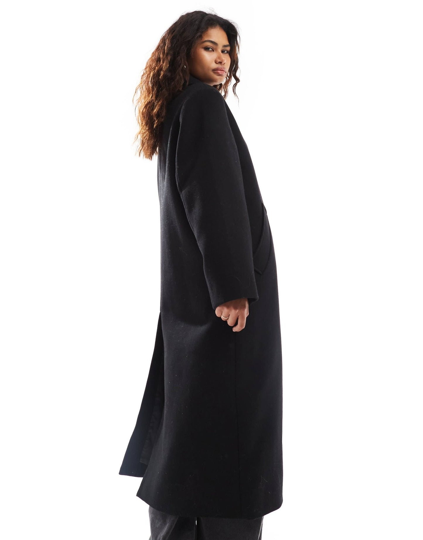 Weekday Gate wool blend car coat in black - ASOS Sample Sale EU Store