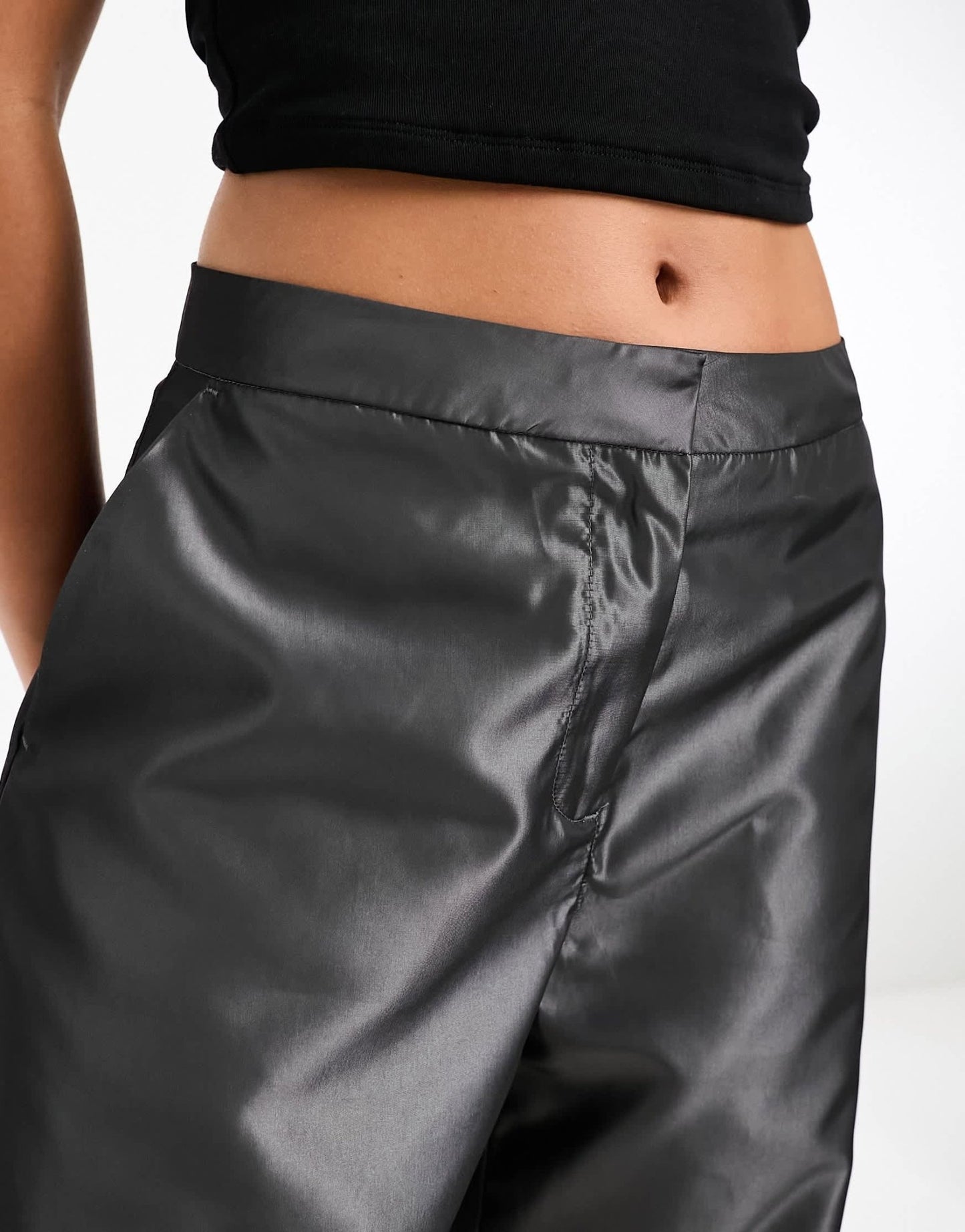 Weekday Juni oversized parachute pants in metallic dark grey - ASOS Sample Sale EU Store