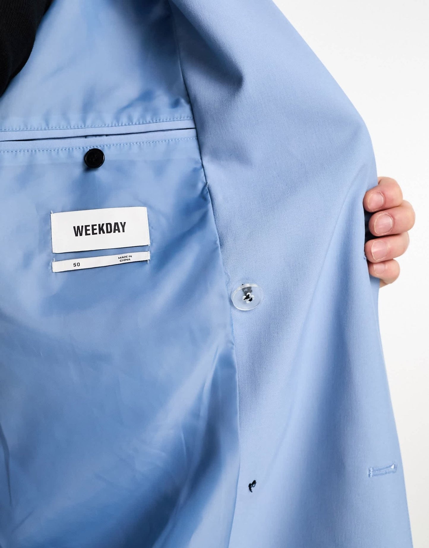 Weekday Klas co - ord loose fit blazer in powder blue exclusive to ASOS - ASOS Sample Sale EU Store