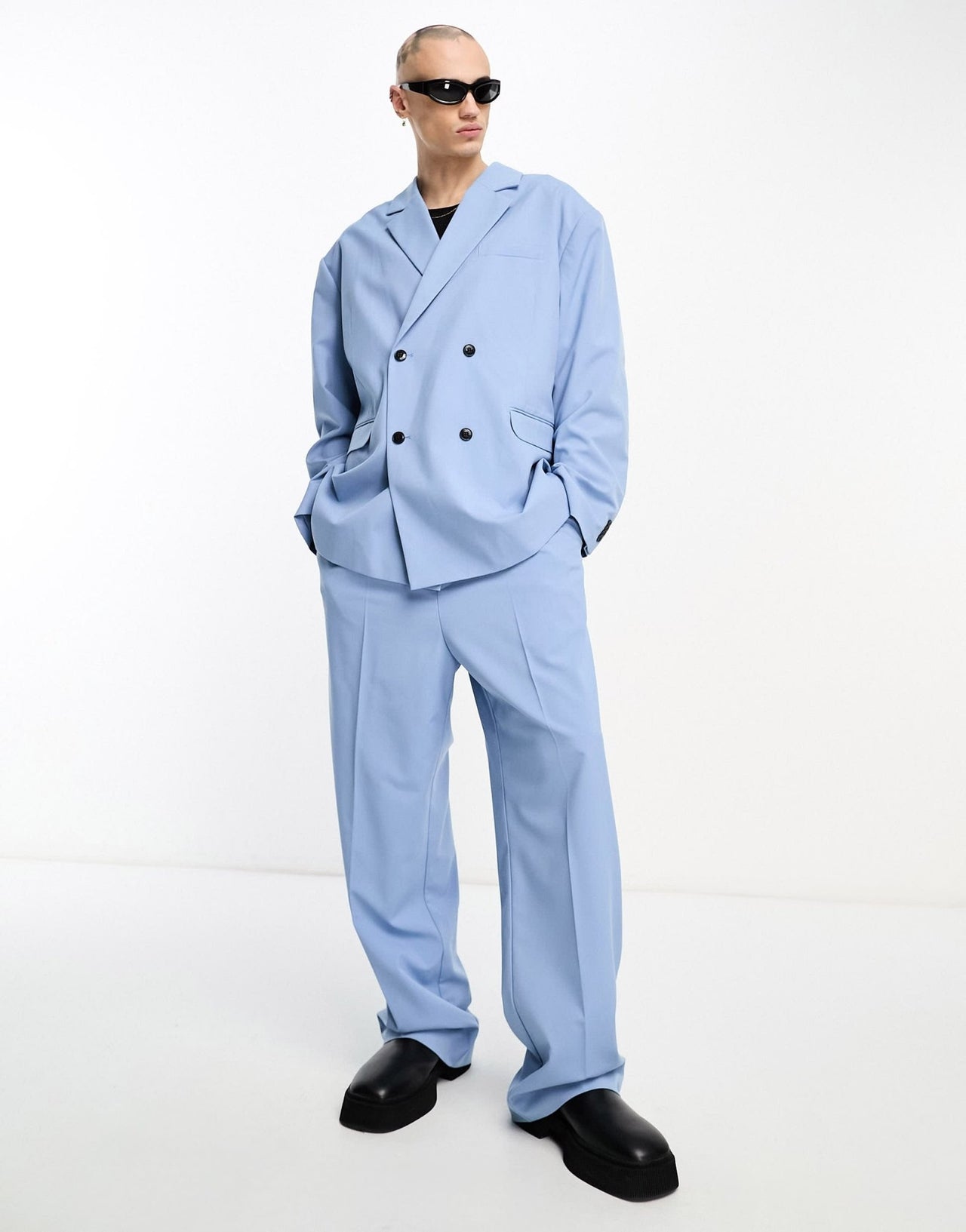 Weekday Klas co - ord loose fit blazer in powder blue exclusive to ASOS - ASOS Sample Sale EU Store