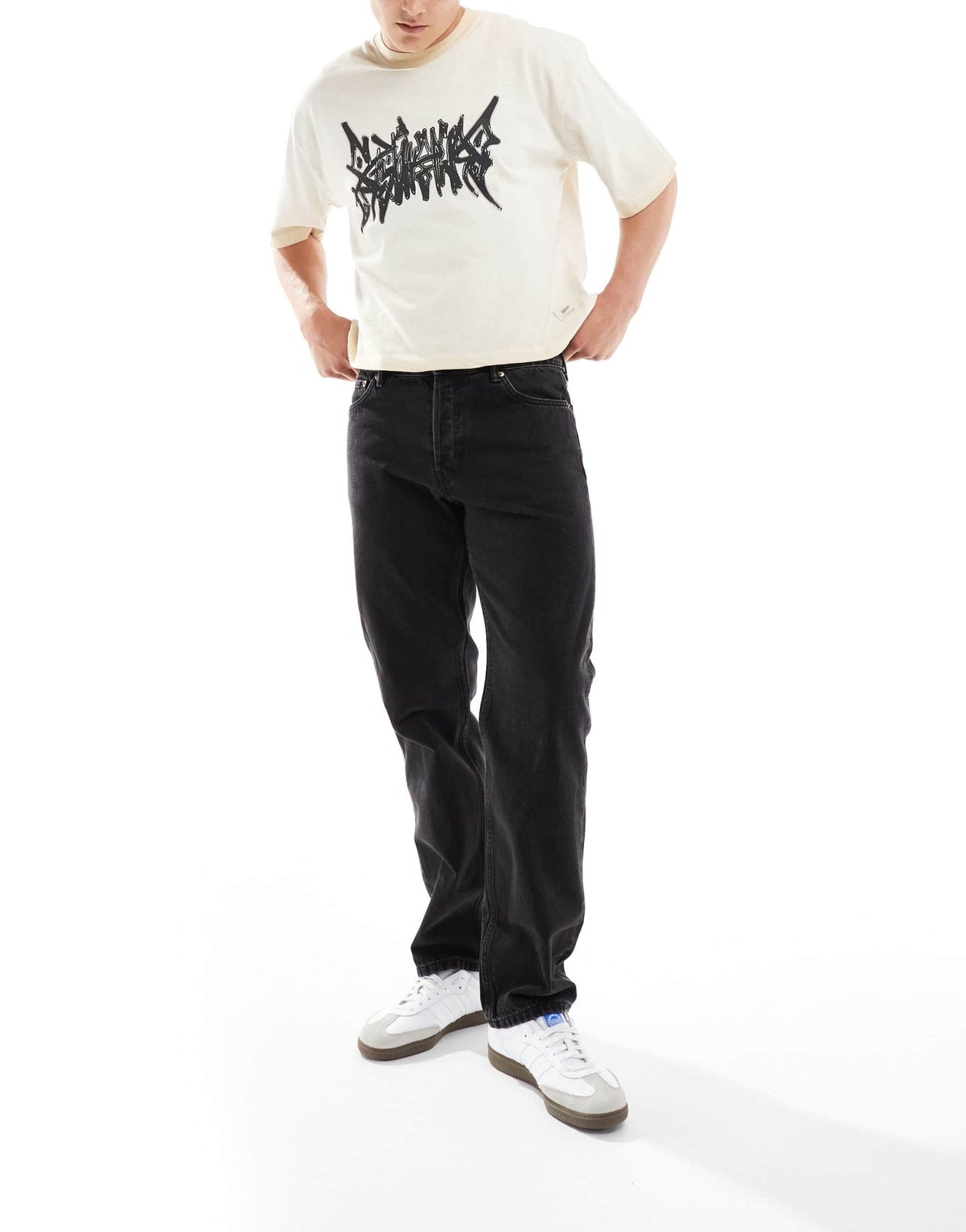 Weekday klean straight leg jeans in black - ASOS Sample Sale EU Store