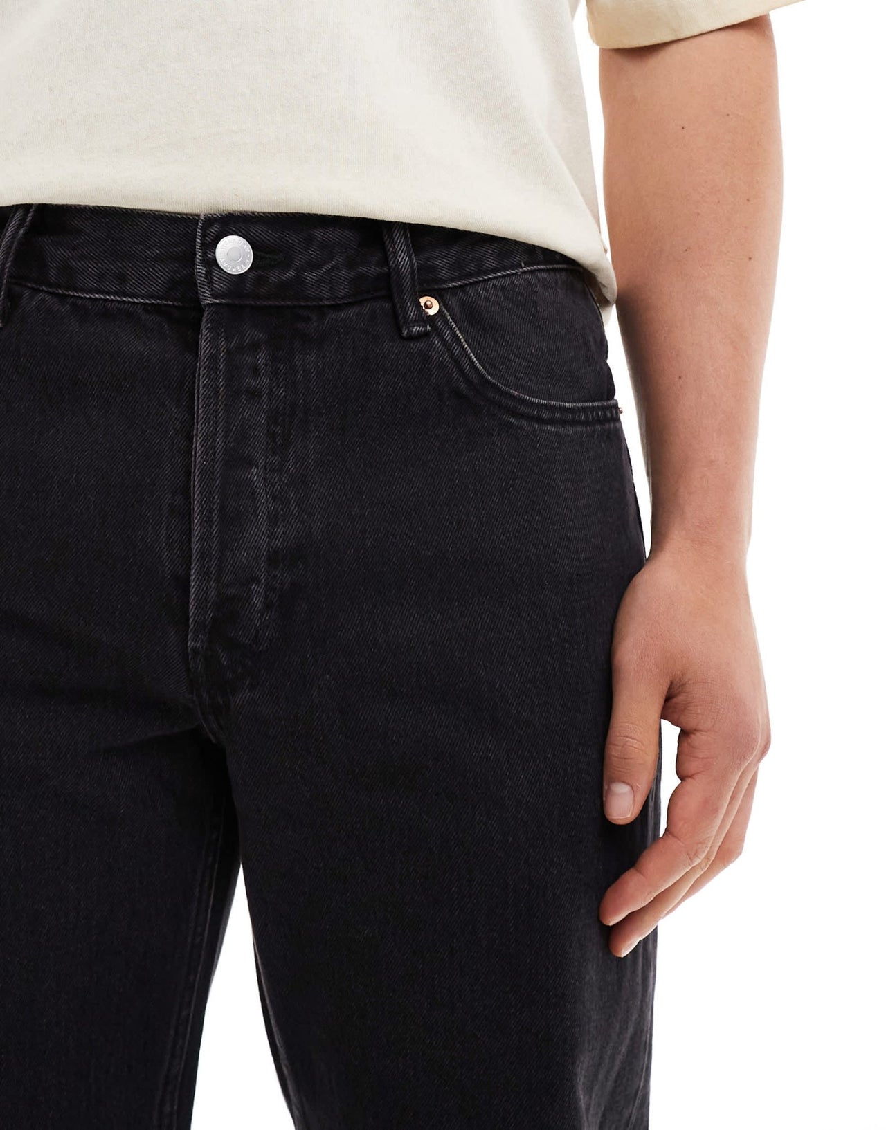 Weekday klean straight leg jeans in black - ASOS Sample Sale EU Store
