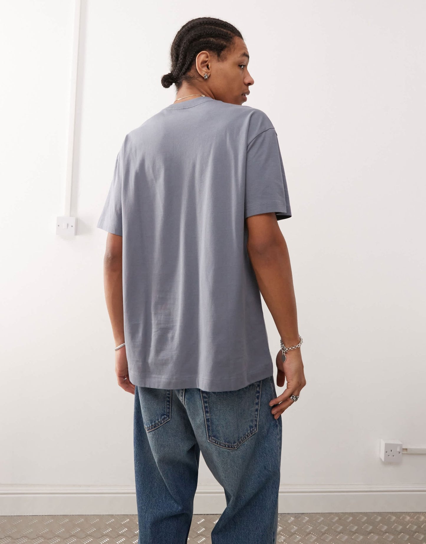 Weekday oversized t-shirt in steel blue - ASOS Sample Sale EU Store