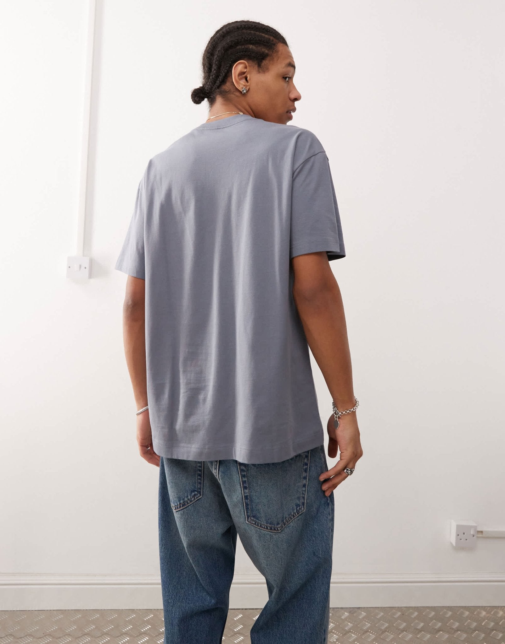 Weekday oversized t-shirt in steel blue - ASOS Sample Sale EU Store