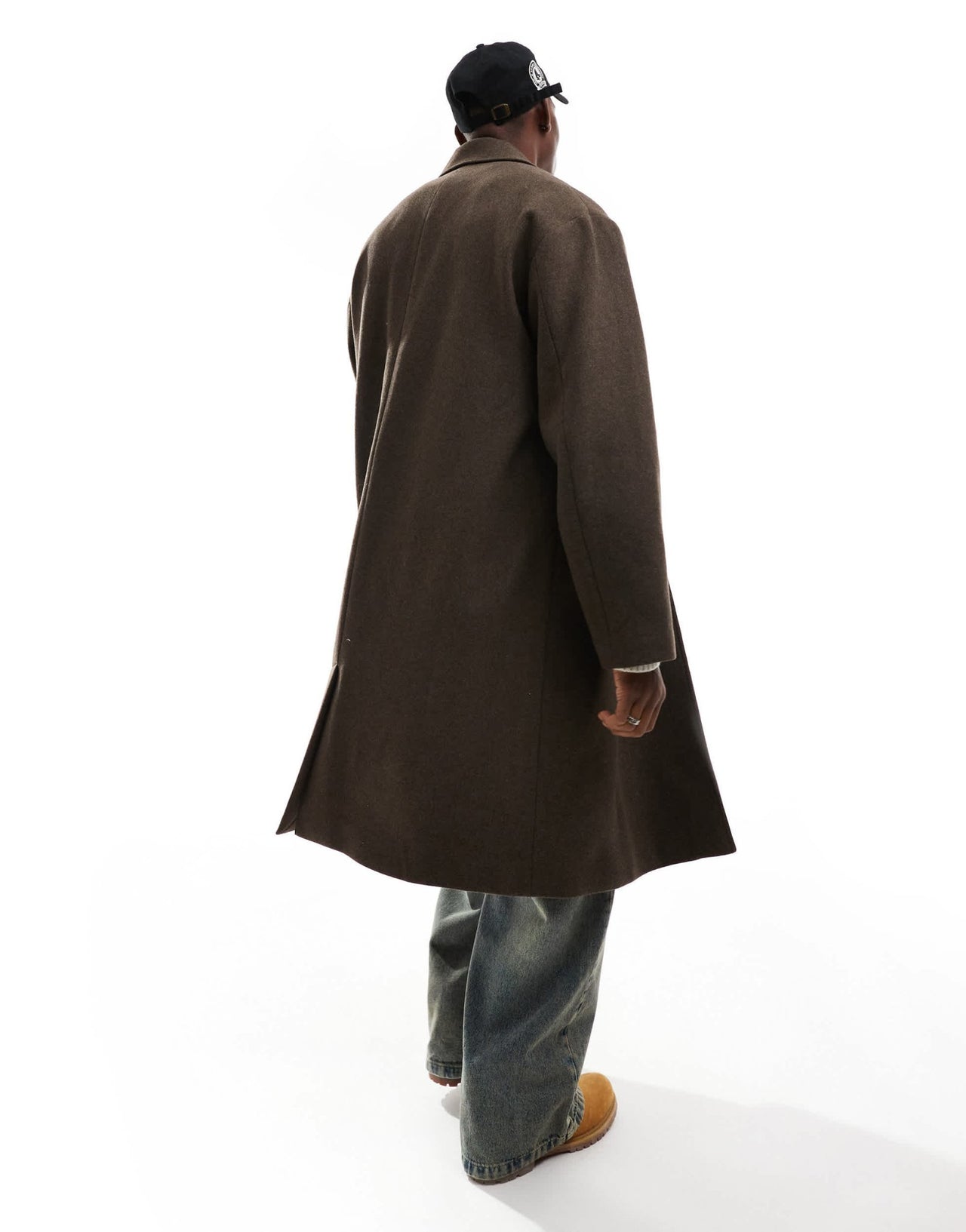 Weekday Pavo wool blend long coat In brown melange - ASOS Sample Sale EU Store