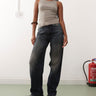 Weekday Rail mid rise baggy fit jeans in deep ocean blue