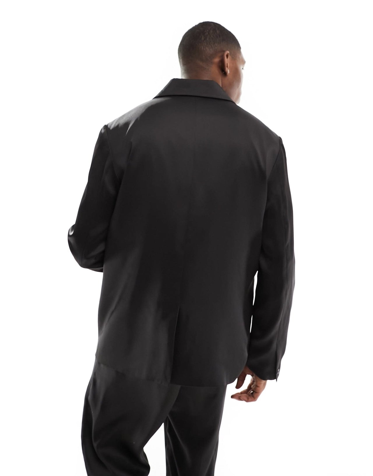 Weekday Roberto co - ord regular fit satin blazer in black - ASOS Sample Sale EU Store