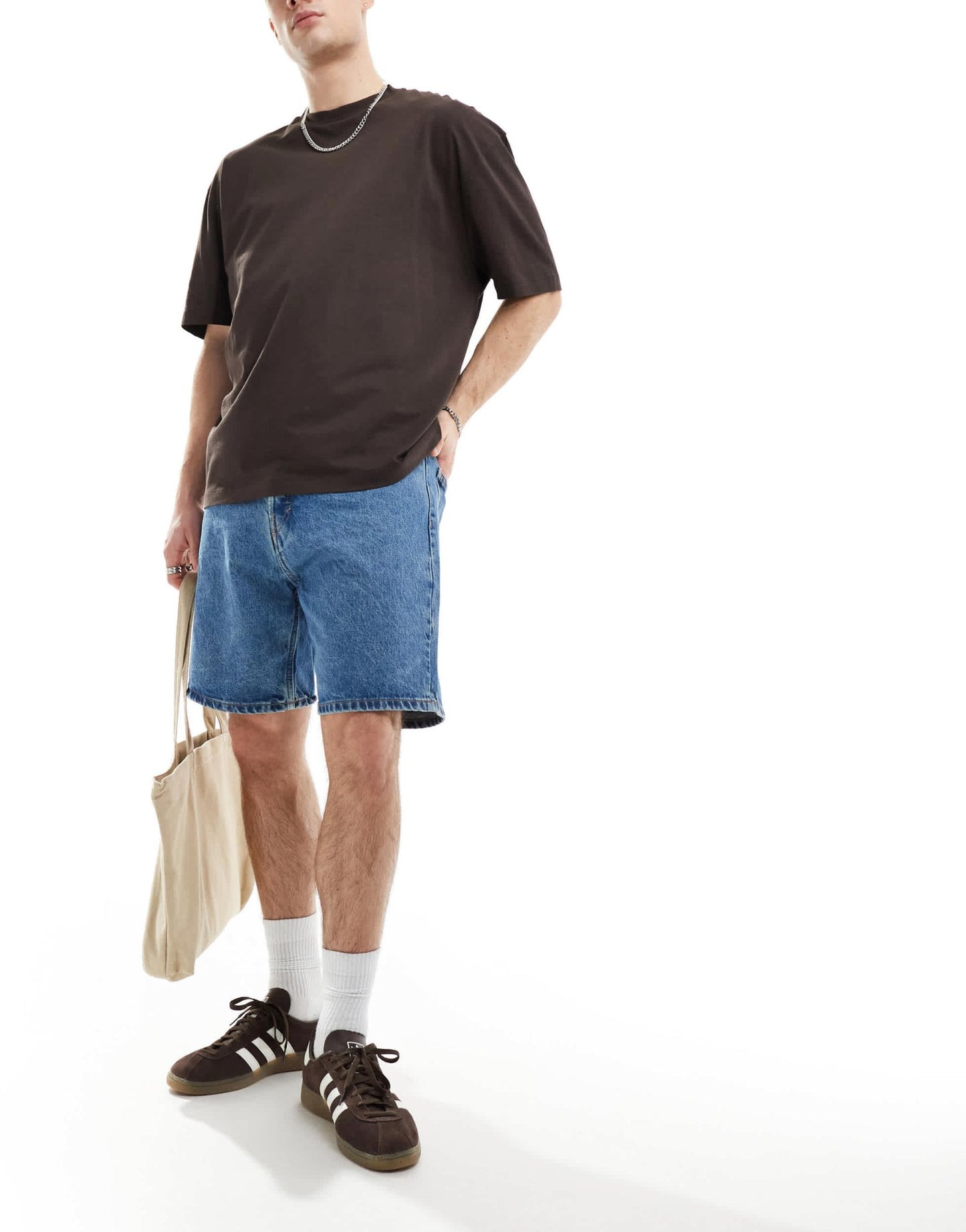Weekday Space relaxed fit denim shorts in 90's Blue - ASOS Sample Sale EU Store