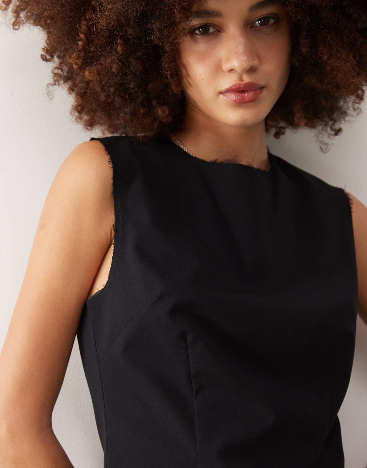 Weekday tailored top with button up back in black - ASOS Sample Sale EU Store
