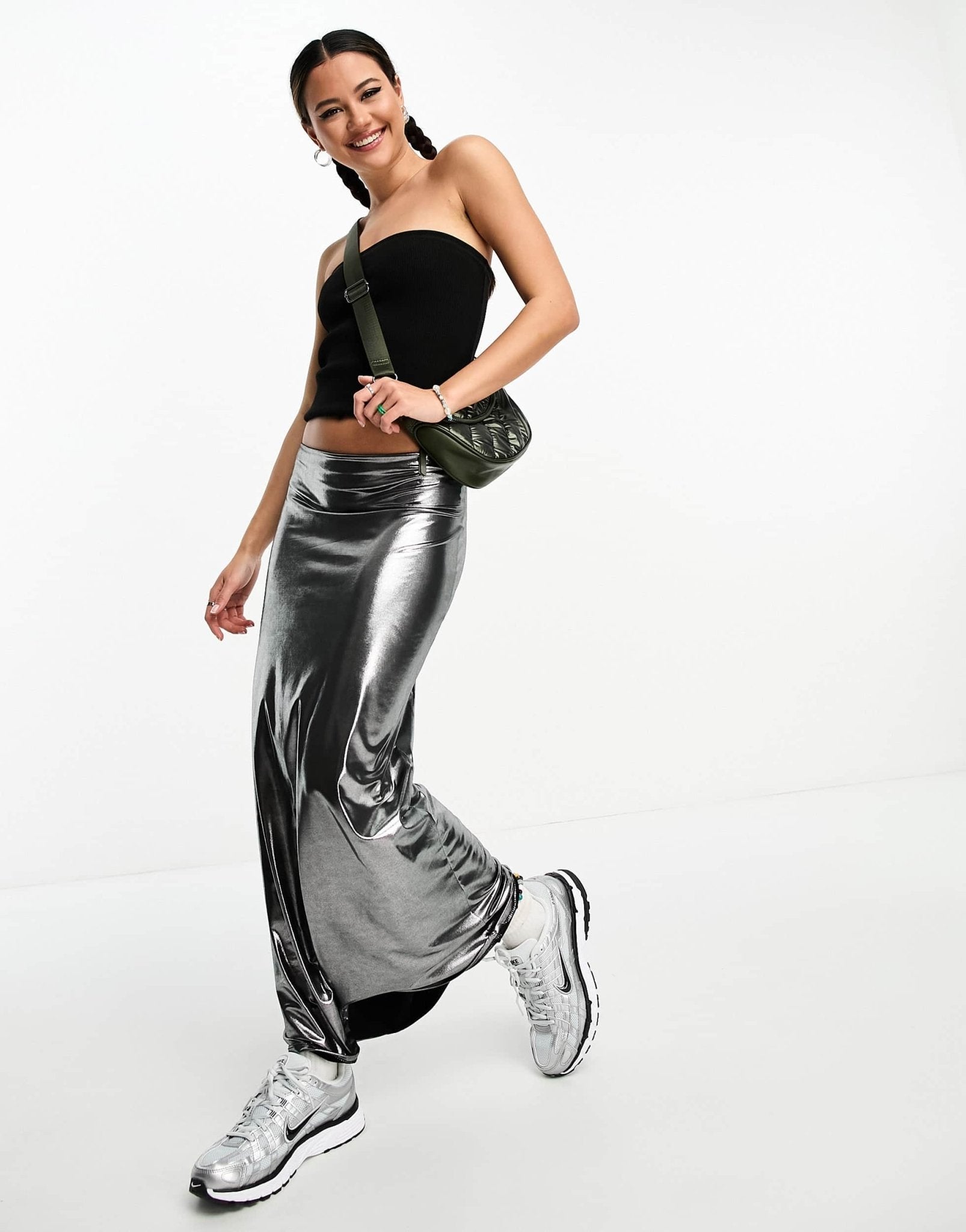 Weekday Tania rib tube top in black - ASOS Sample Sale EU Store