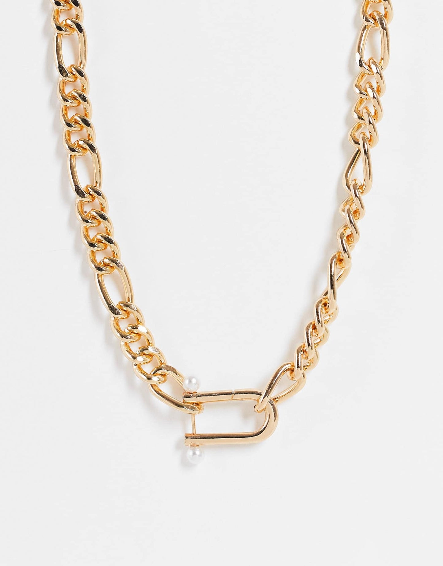 WFTW pearl clasp chain necklace in gold - ASOS Sample Sale EU Store