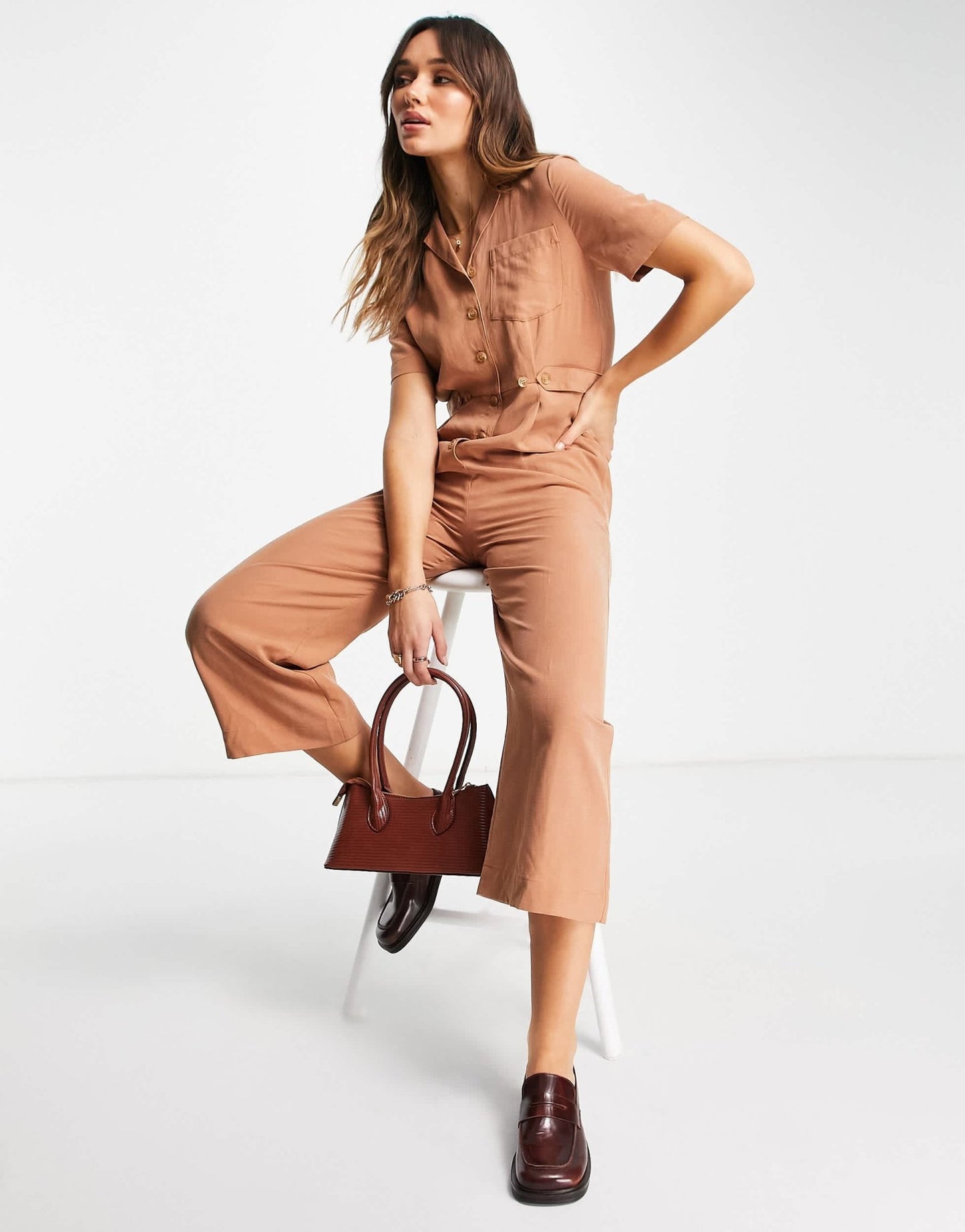 Whistles Amee relaxed jumpsuit in orange - ASOS Sample Sale EU Store