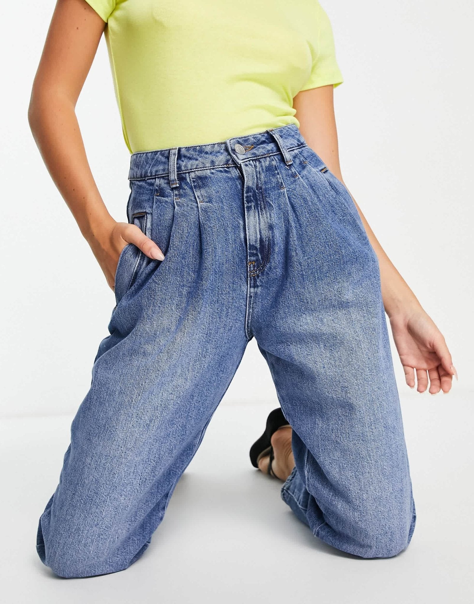 Whistles authentic pleat front jeans in dark blue - ASOS Sample Sale EU Store
