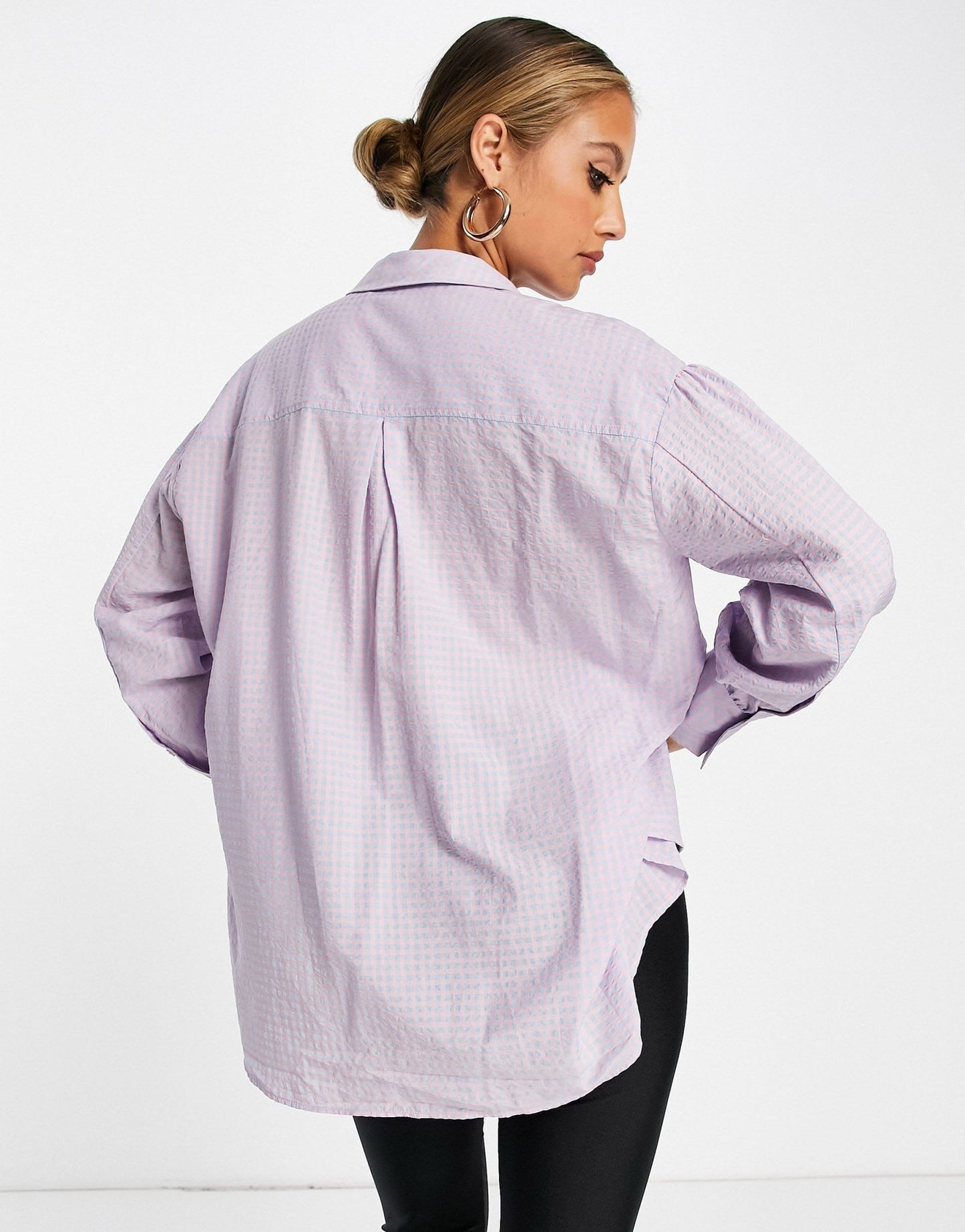 Whistles oversized shirt in light gingham - ASOS Sample Sale EU Store