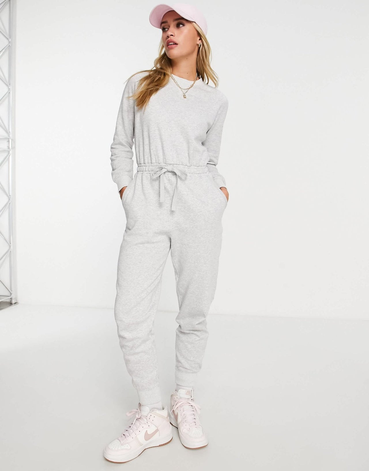 Whistles sasha drawstring jumpsuit in grey - ASOS Sample Sale EU Store