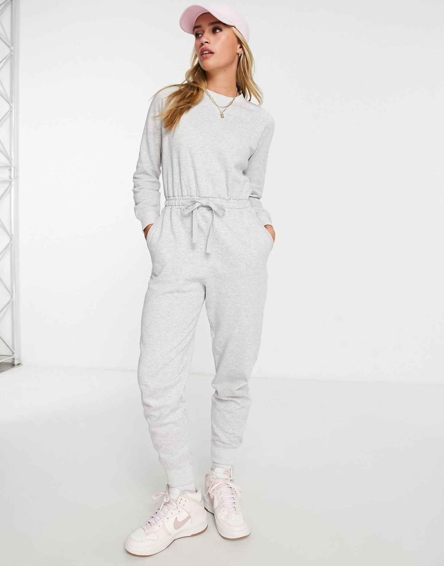 Whistles sasha drawstring jumpsuit in grey - ASOS Sample Sale EU Store