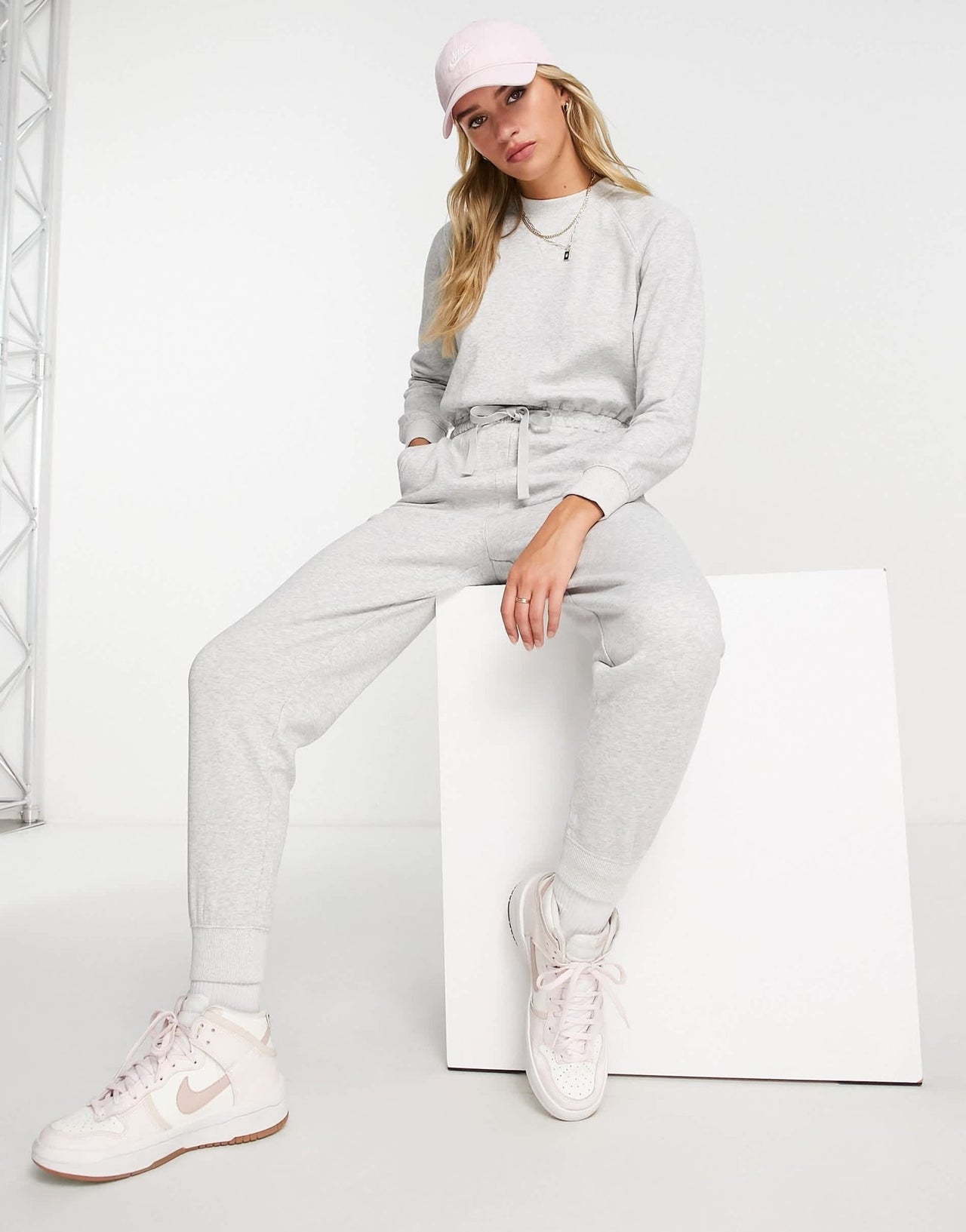 Whistles sasha drawstring jumpsuit in grey - ASOS Sample Sale EU Store