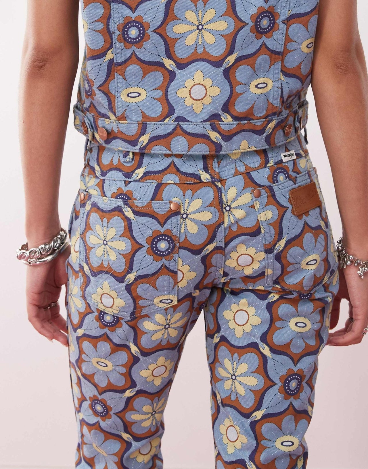 Wrangler co - ord bootcut 70s print jeans in blue - ASOS Sample Sale EU Store