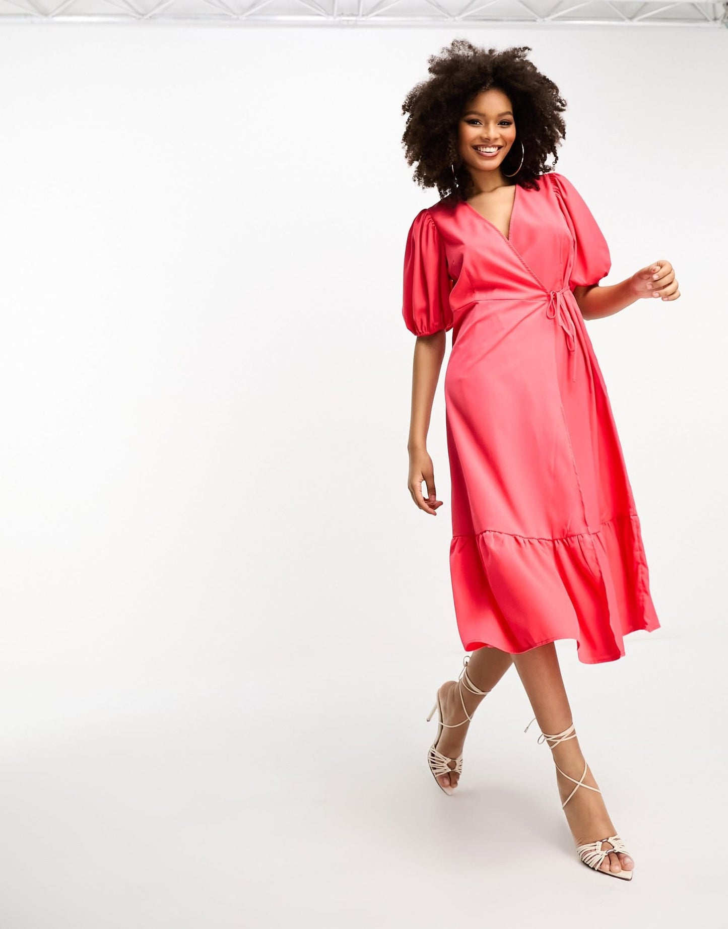 Y.A.S midi wrap dress in red - ASOS Sample Sale EU Store