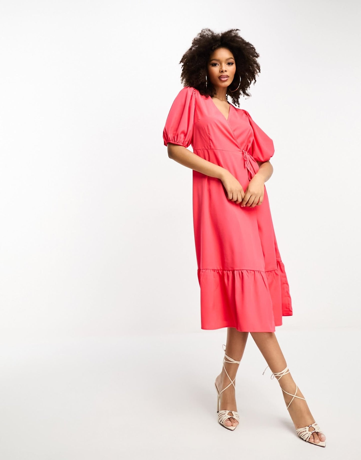 Y.A.S midi wrap dress in red - ASOS Sample Sale EU Store