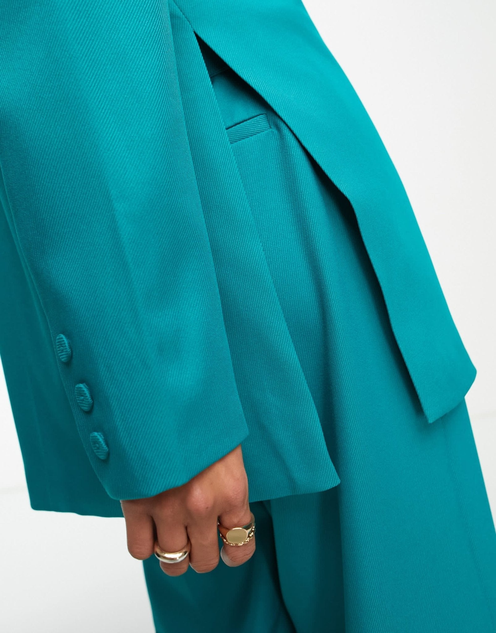 Y.A.S oversized tailored blazer co - ord in teal - ASOS Sample Sale EU Store