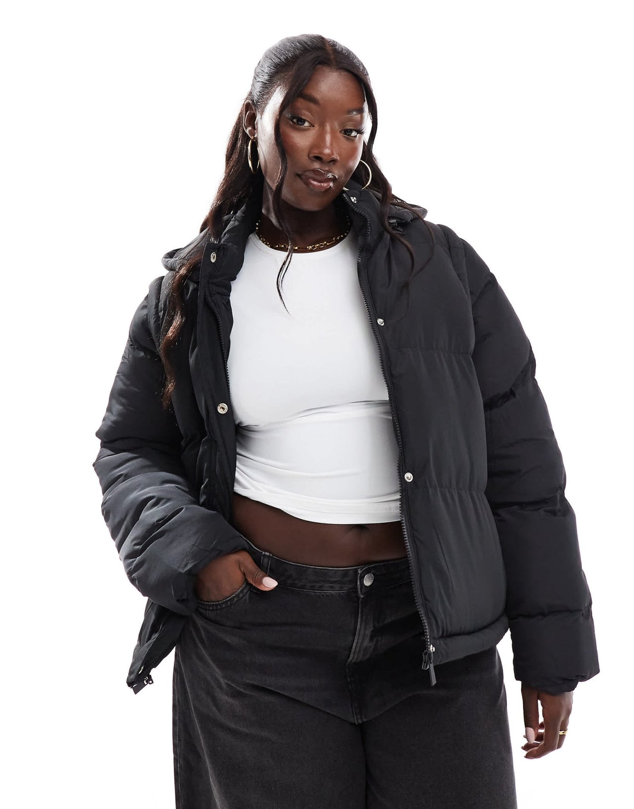 Yours 5 in 1 padded jacket in black - ASOS Sample Sale EU Store